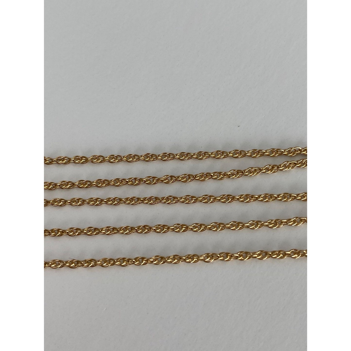 Vintage Solid 14k Yellow Gold Chain Necklace - 15.25 inches
