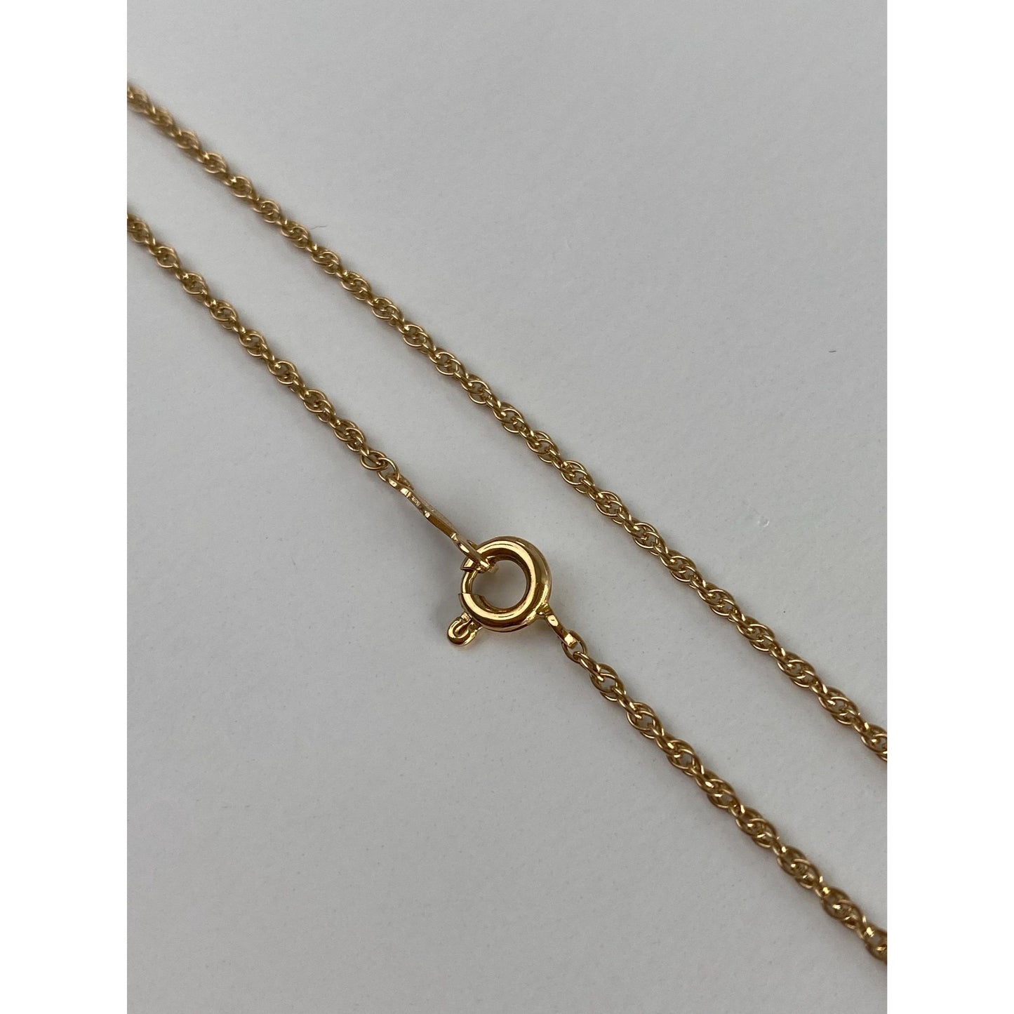 Vintage Solid 14k Yellow Gold Chain Necklace - 15.25 inches