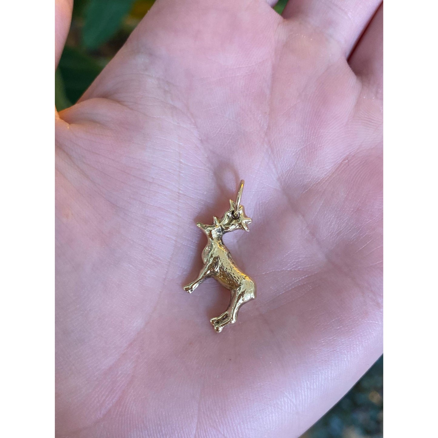 Vintage 14k Yellow Gold Buck Deer Charm