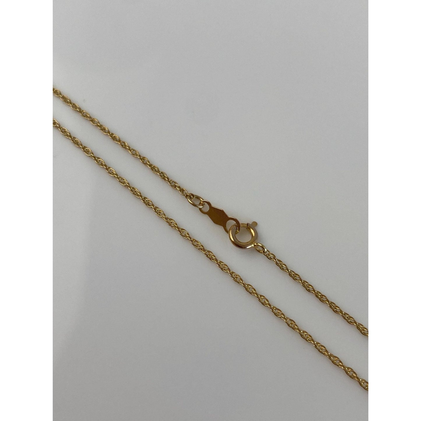 Vintage Solid 14k Yellow Gold Dainty Chain Necklace - 16 inches