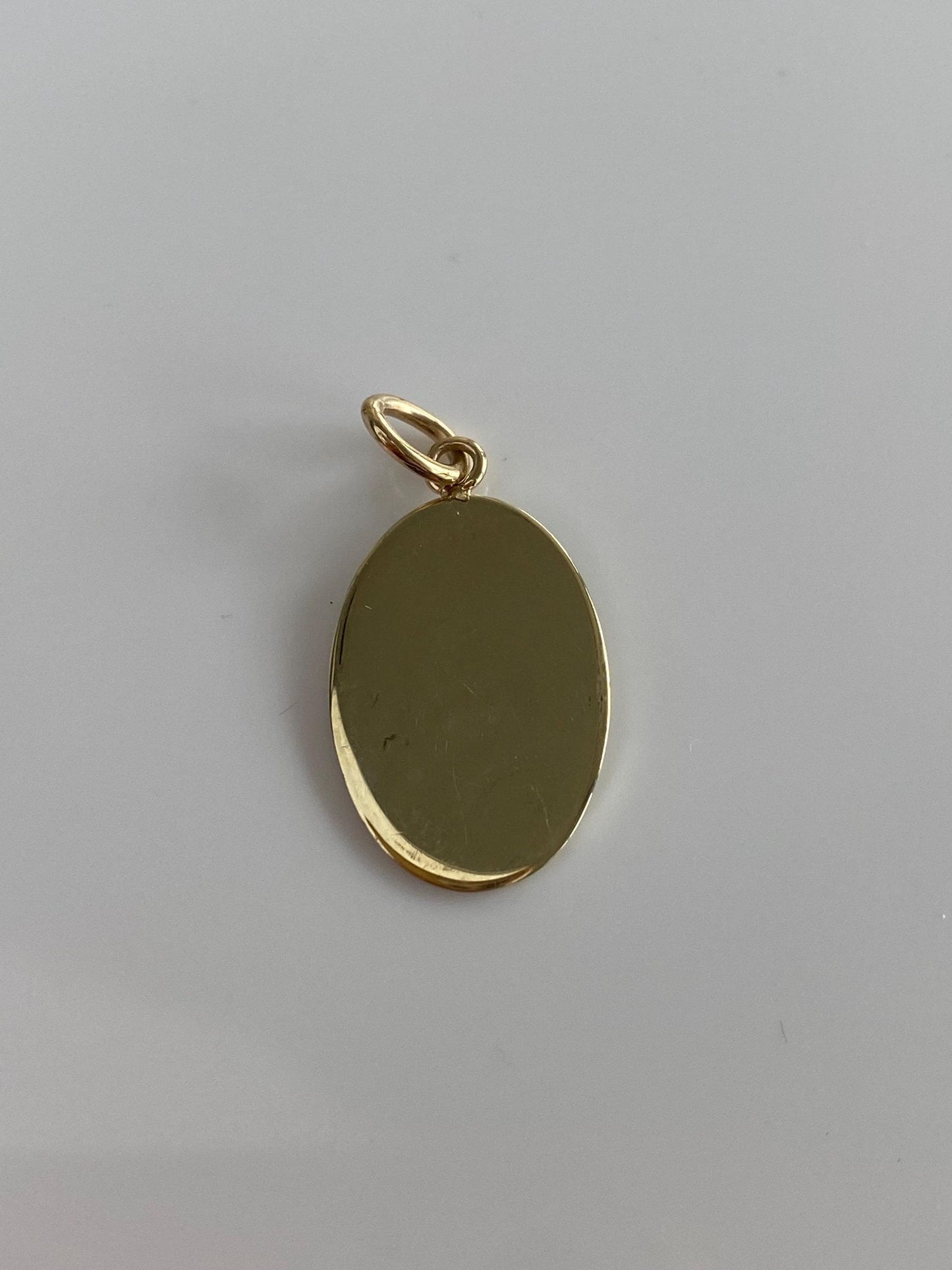 Vintage Solid  14k Yellow Gold Enamel Designed Cufflink Conversion Charm