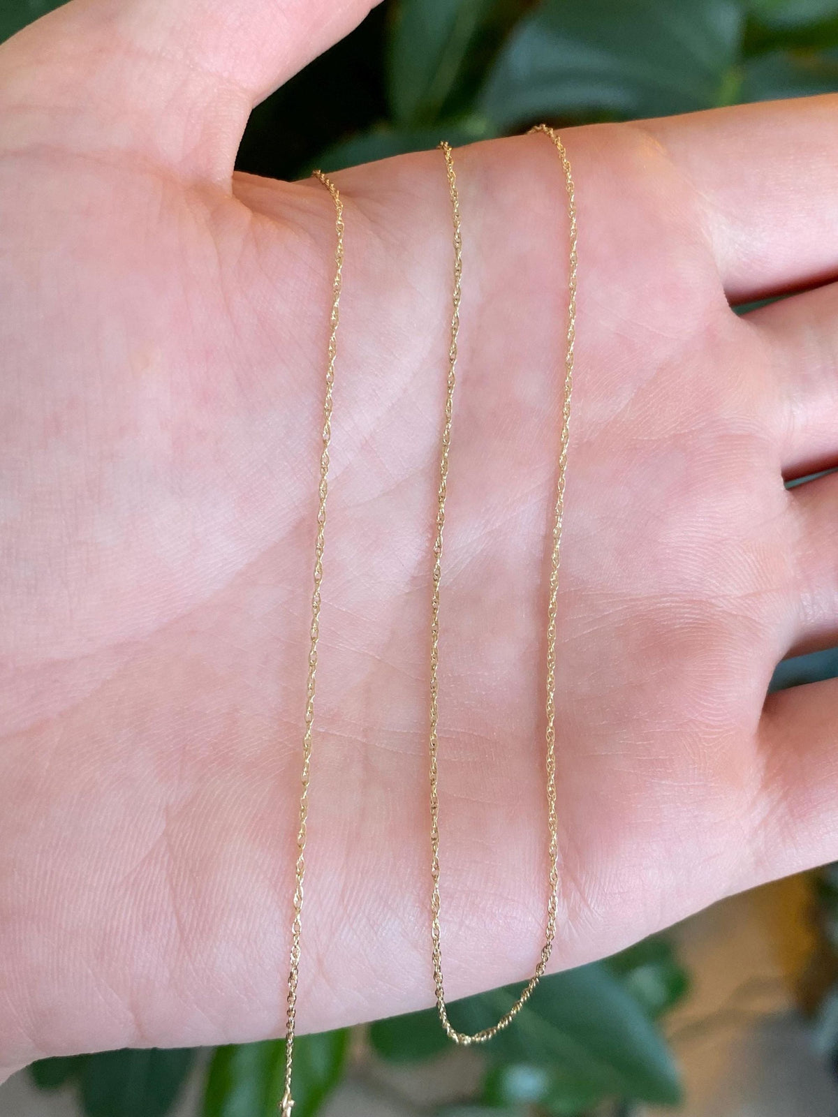 Vintage Solid 10k Yellow Gold Dainty Chain Necklace - 18.25 inches