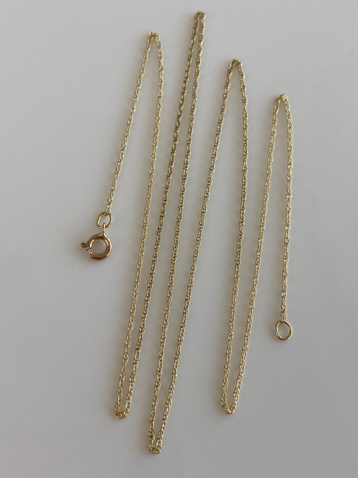 Vintage Solid 10k Yellow Gold Dainty Chain Necklace - 18.25 inches