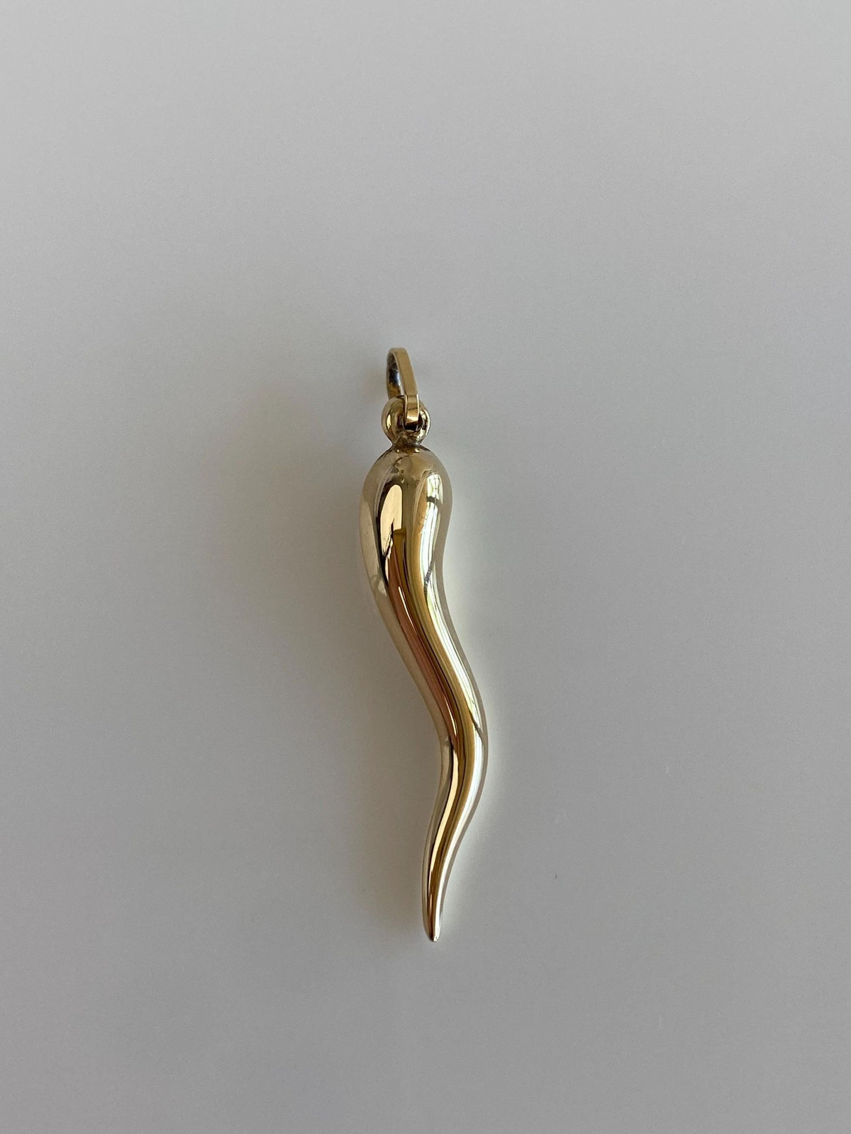 Vintage 14k Yellow Gold Italian Horn Charm