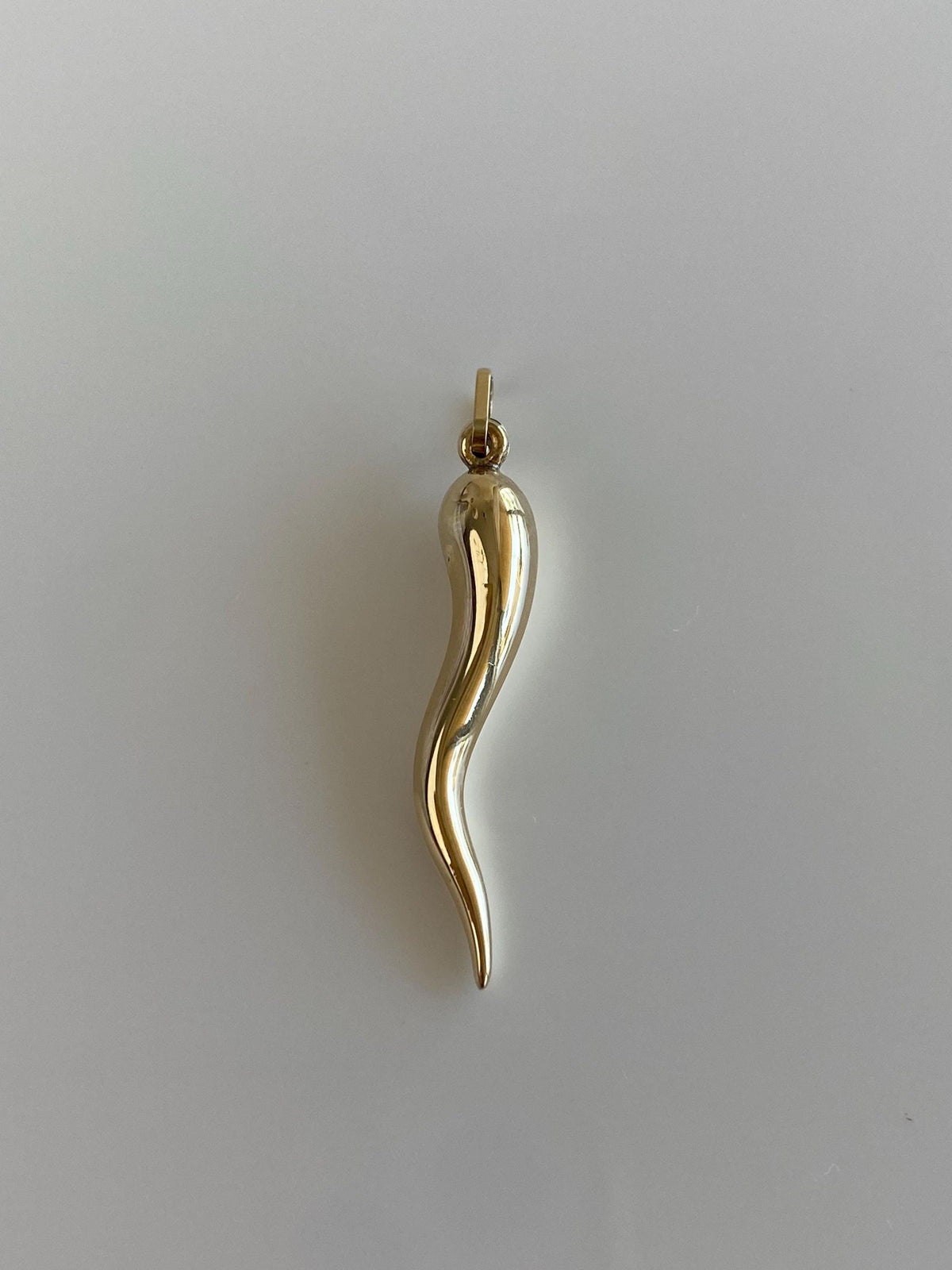 Vintage 14k Yellow Gold Italian Horn Charm