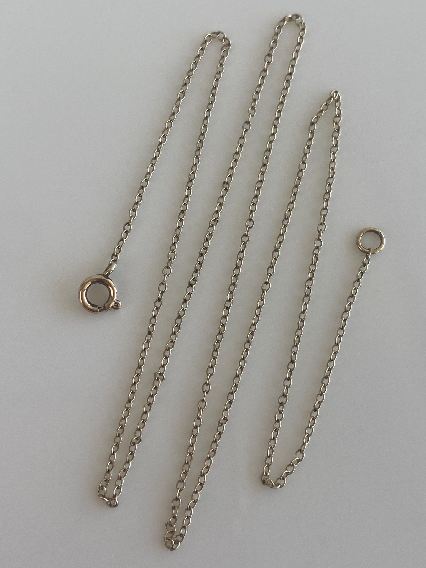 Vintage Solid 9k Yellow Gold Cable Chain Necklace - 16.5 inches