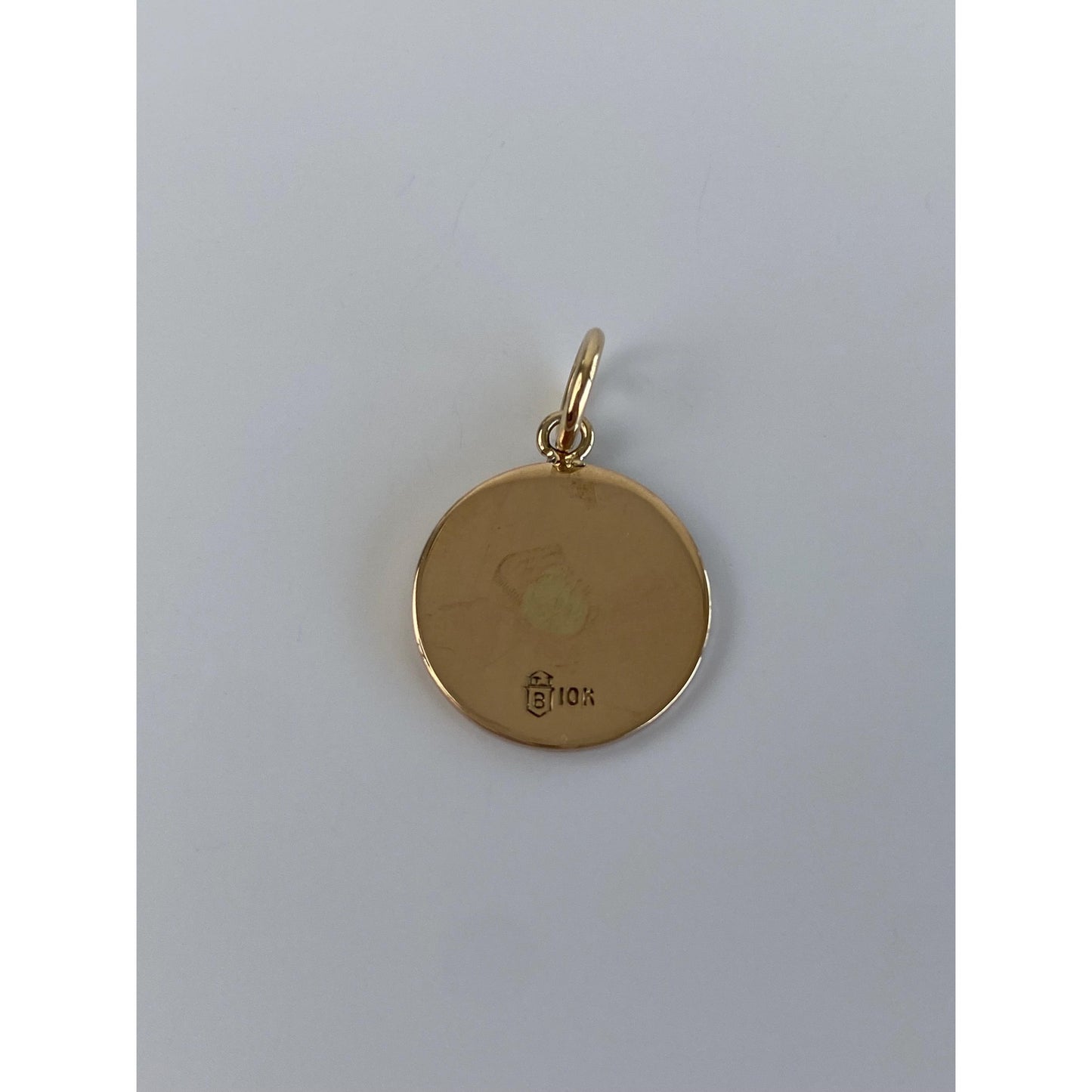 Vintage Solid 10k Yellow Gold Blue Enamel 'USM 25' Charm