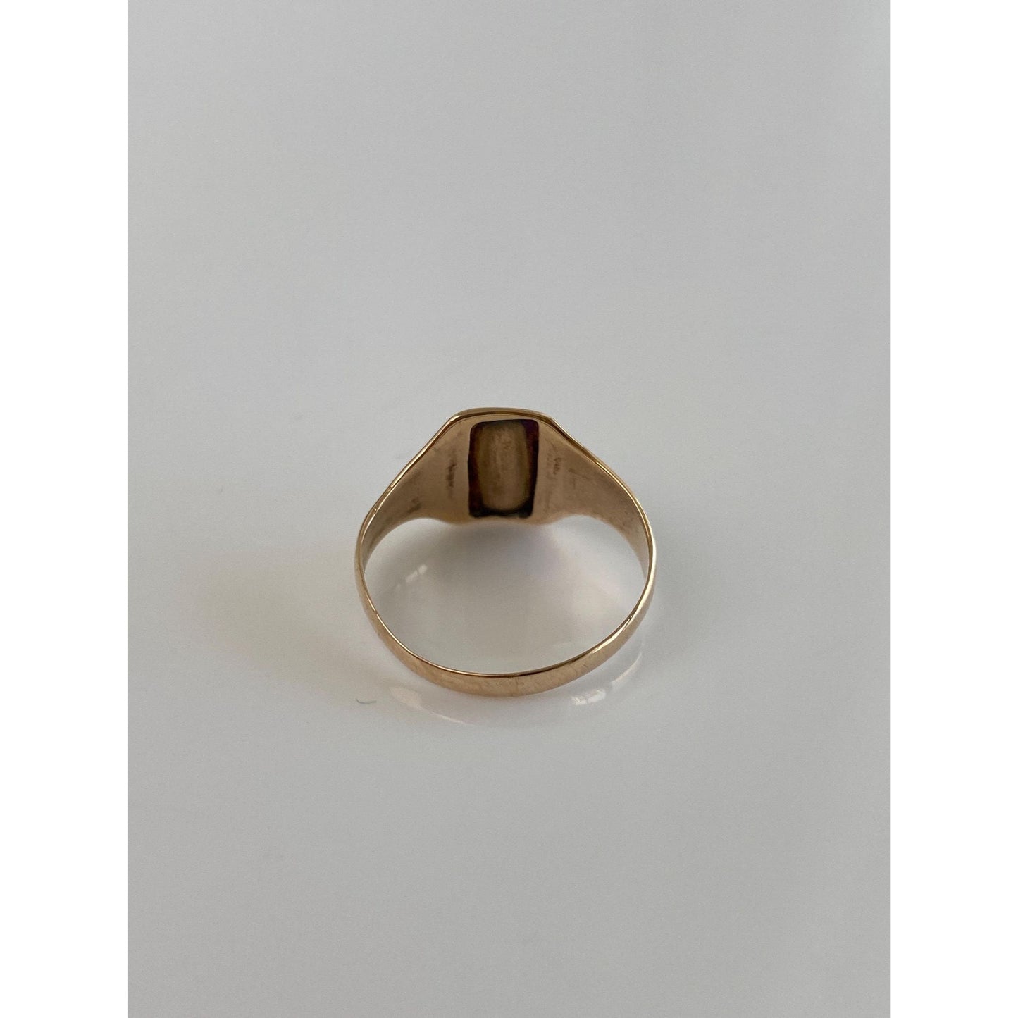 Vintage Solid 10k Yellow Gold Monogram Signet Ring - Size 5.5