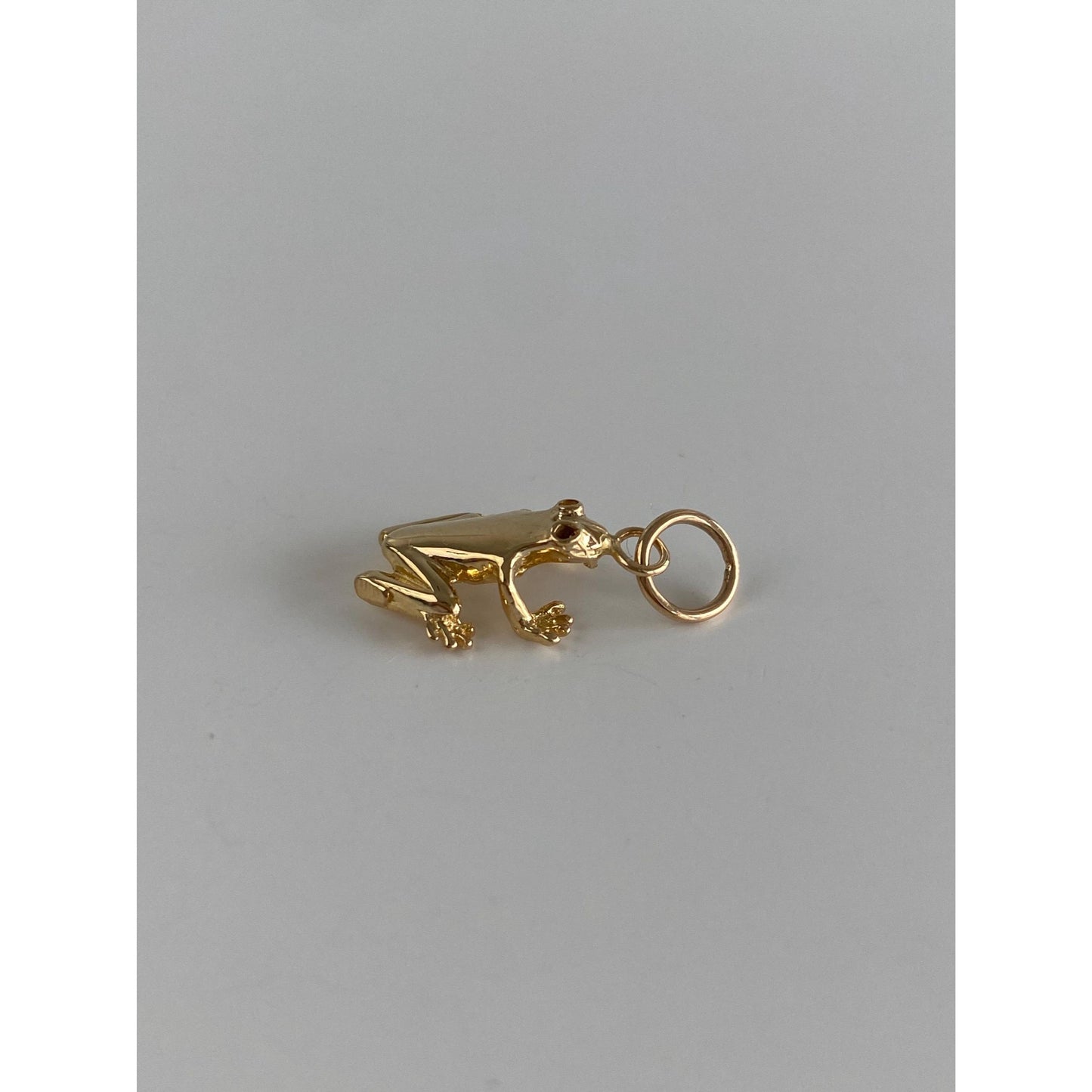 Vintage Solid 14k Yellow Gold Frog Charm