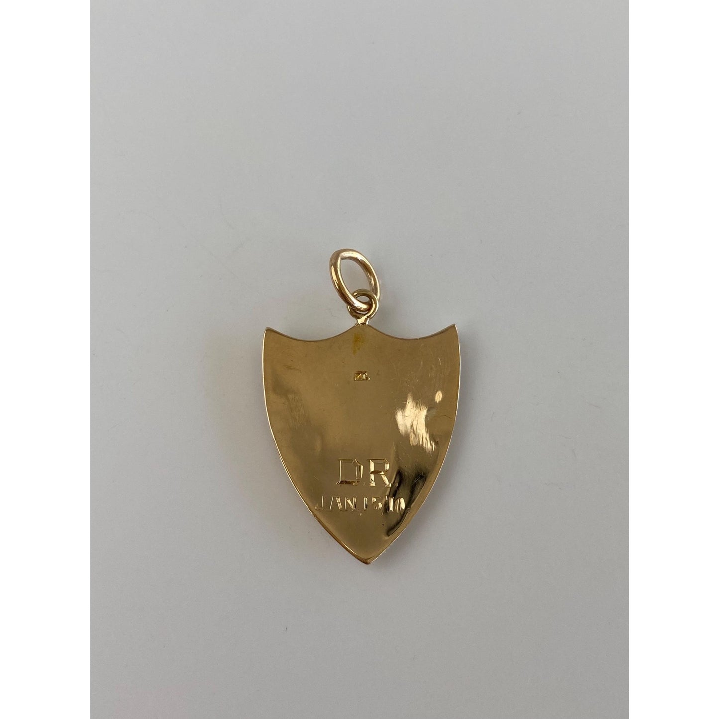 Vintage Solid 14k Yellow Gold America Shield Charm