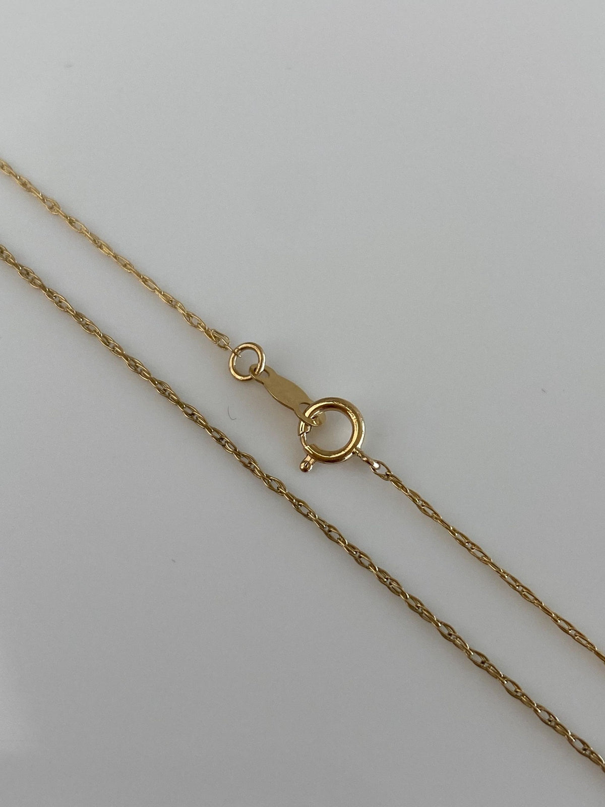 Vintage Solid 14k Yellow Gold Dainty Chain Necklace - 17.75 inches