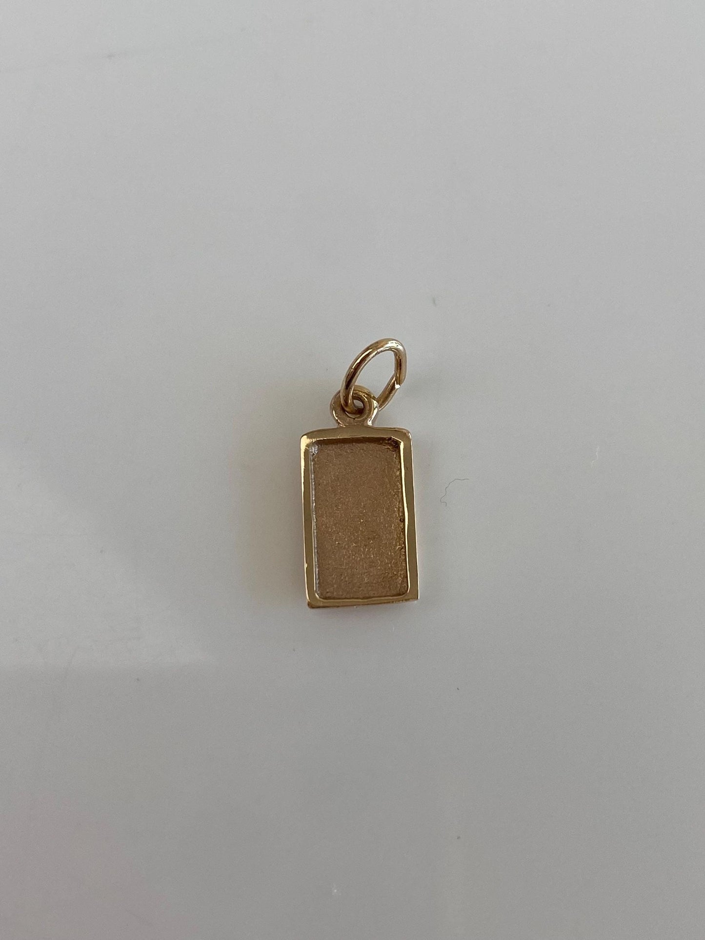 Vintage Solid 14k Yellow Gold Bar Charm
