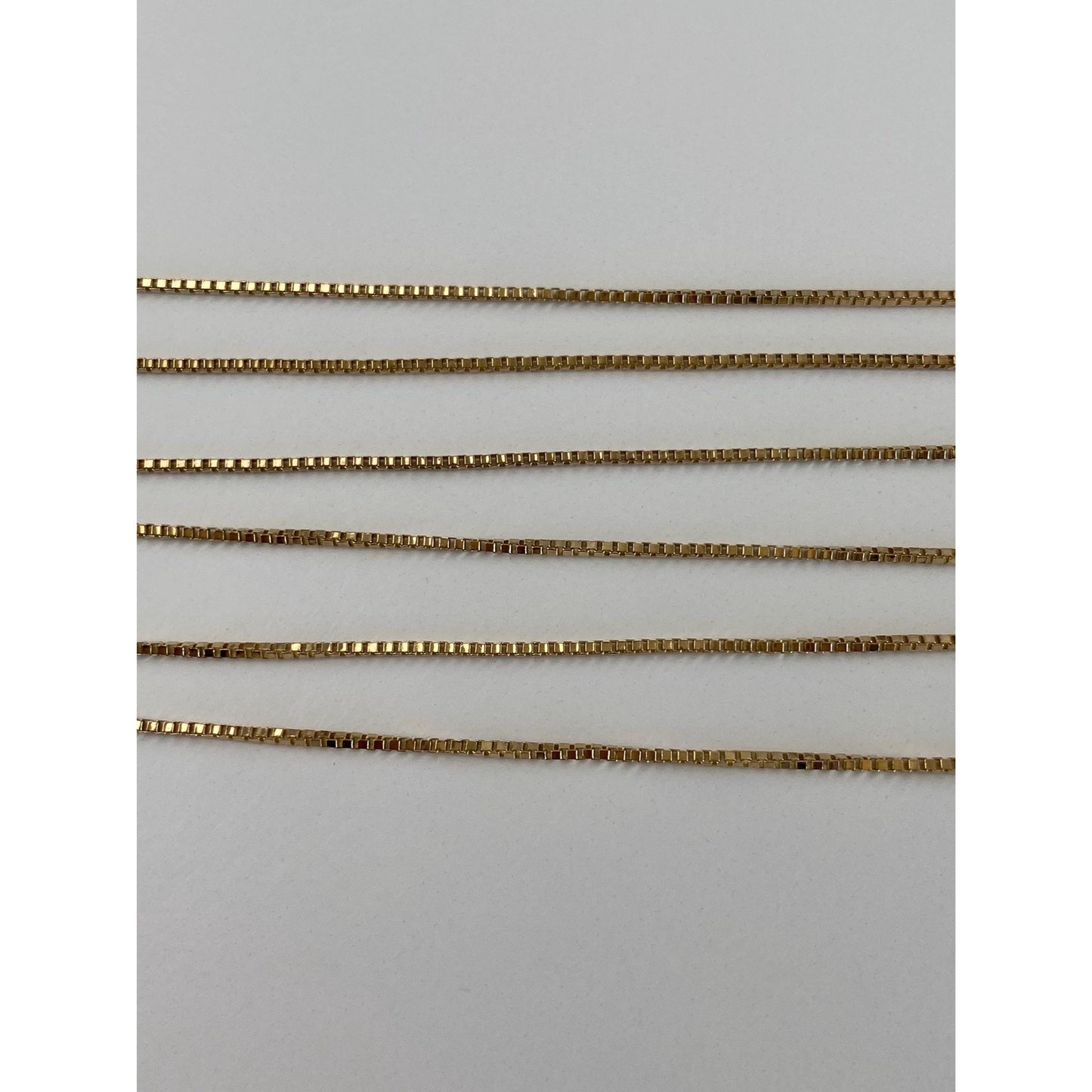 Vintage Solid 14k Yellow Gold Box Chain Necklace - 26.5 inches