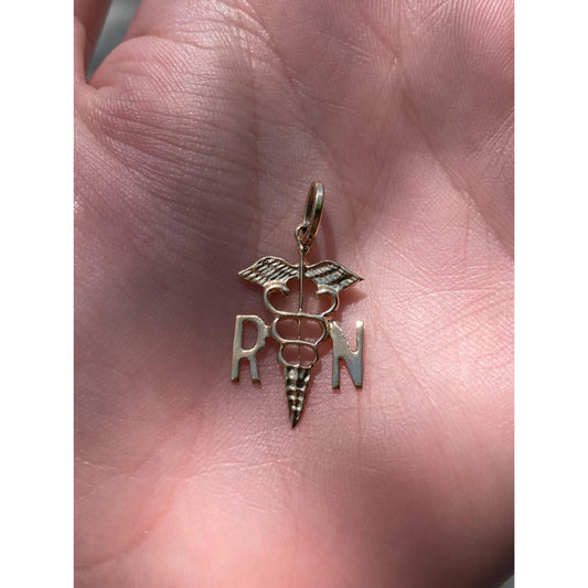 Vintage Solid 14k Yellow Gold Resident Nurse Charm