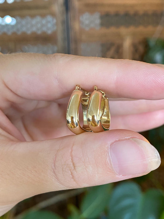 Vintage 14k Yellow Gold Hoop Earrings