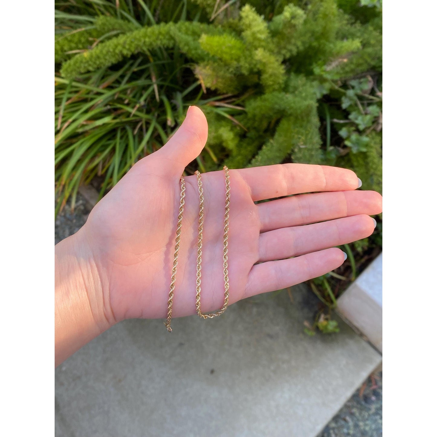 Vintage Solid 10k Yellow Gold Rope Chain Necklace - 20.25 inches