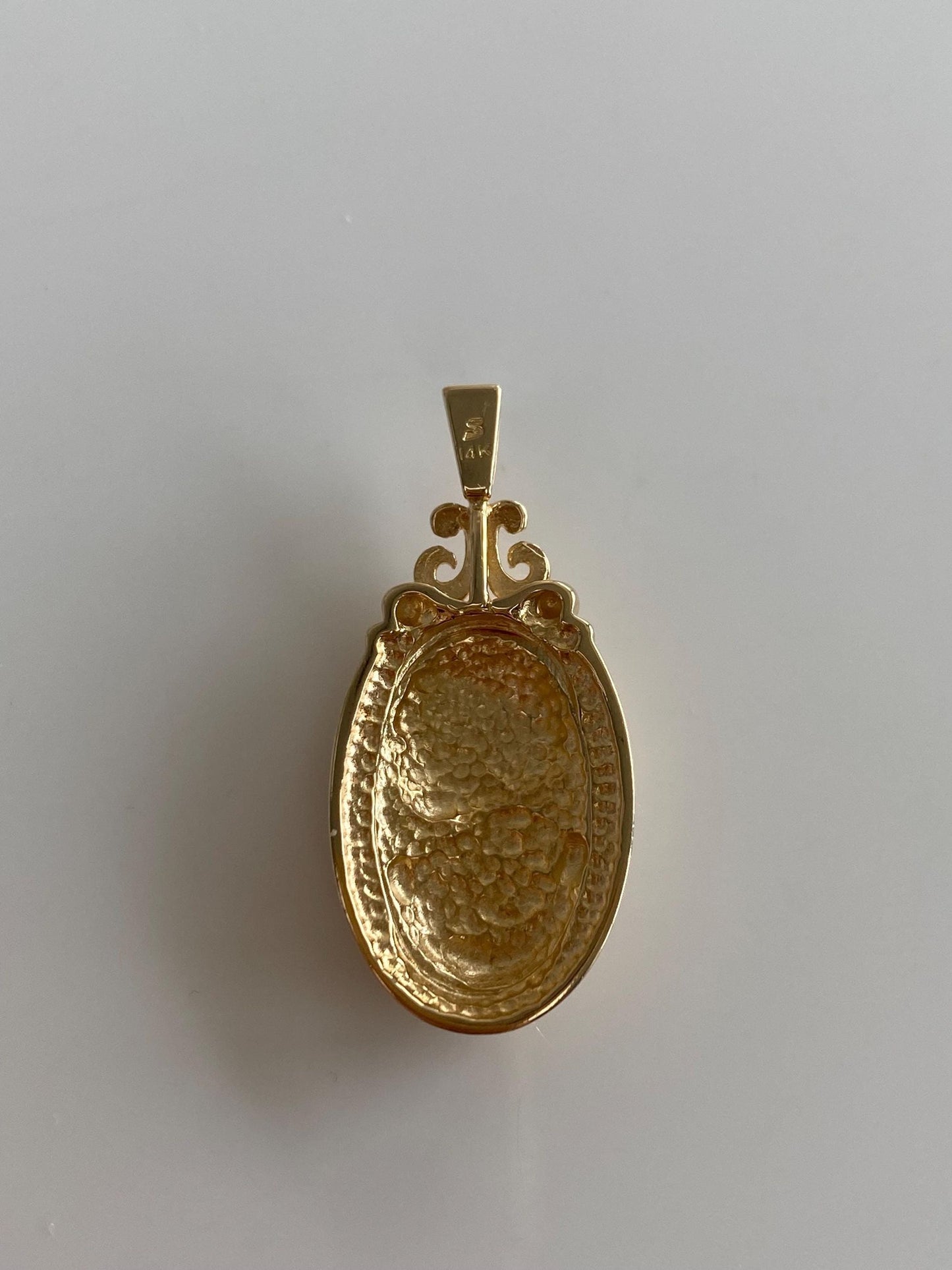 Vintage Solid 14k Yellow Gold Cameo Charm