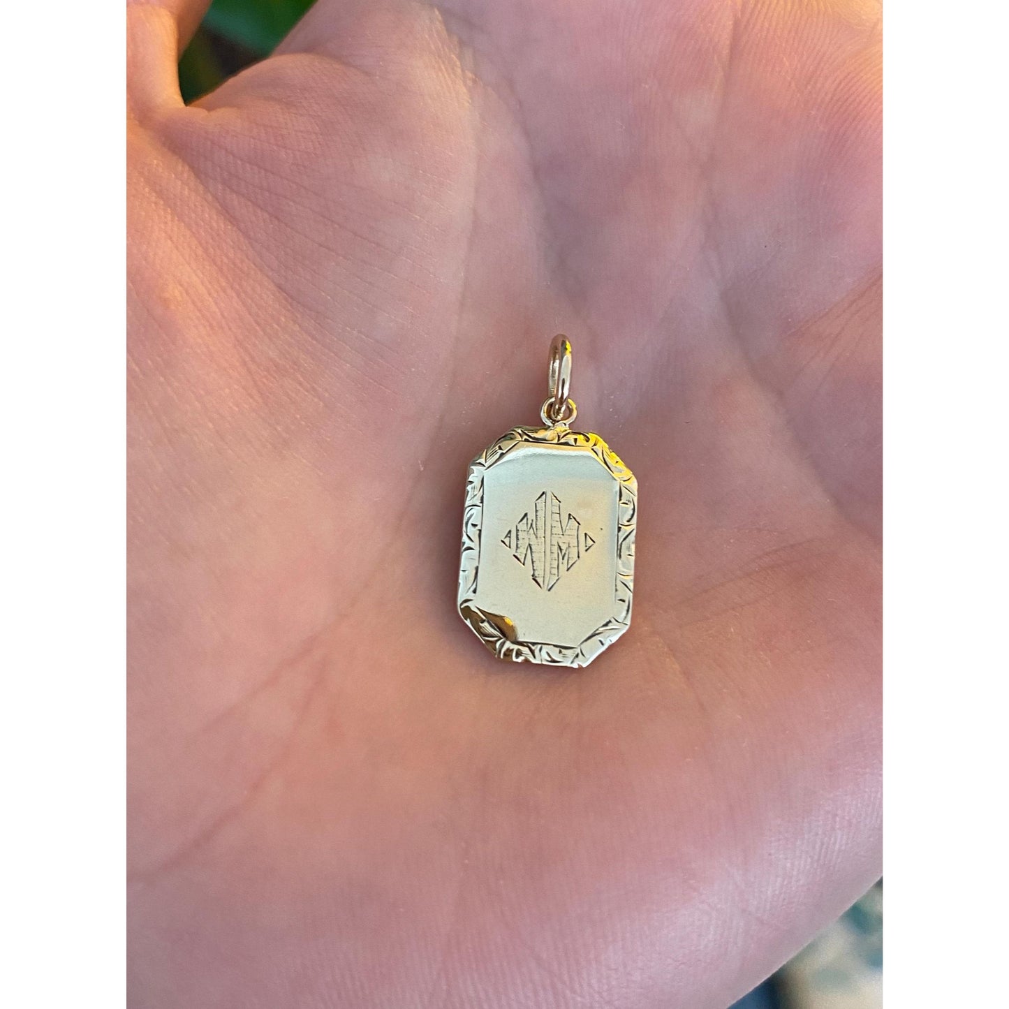 Solid 14k Yellow Gold Monogram Cufflink Conversion Charm