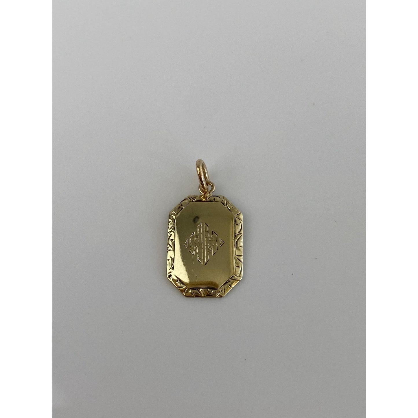 Solid 14k Yellow Gold Monogram Cufflink Conversion Charm