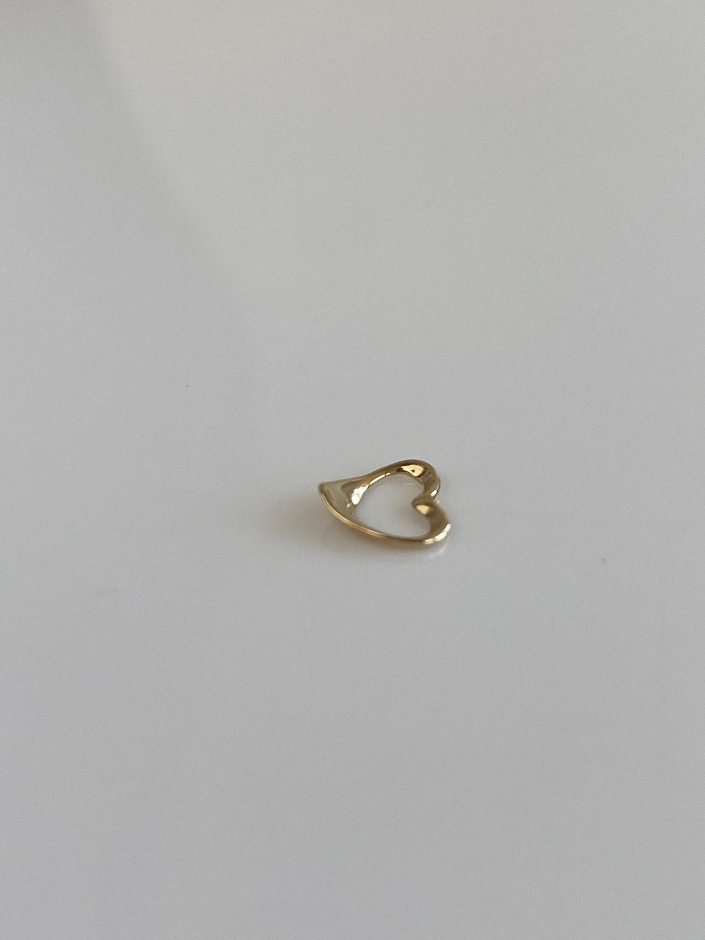 Vintage Solid 14k Yellow Gold Open Heart Charm