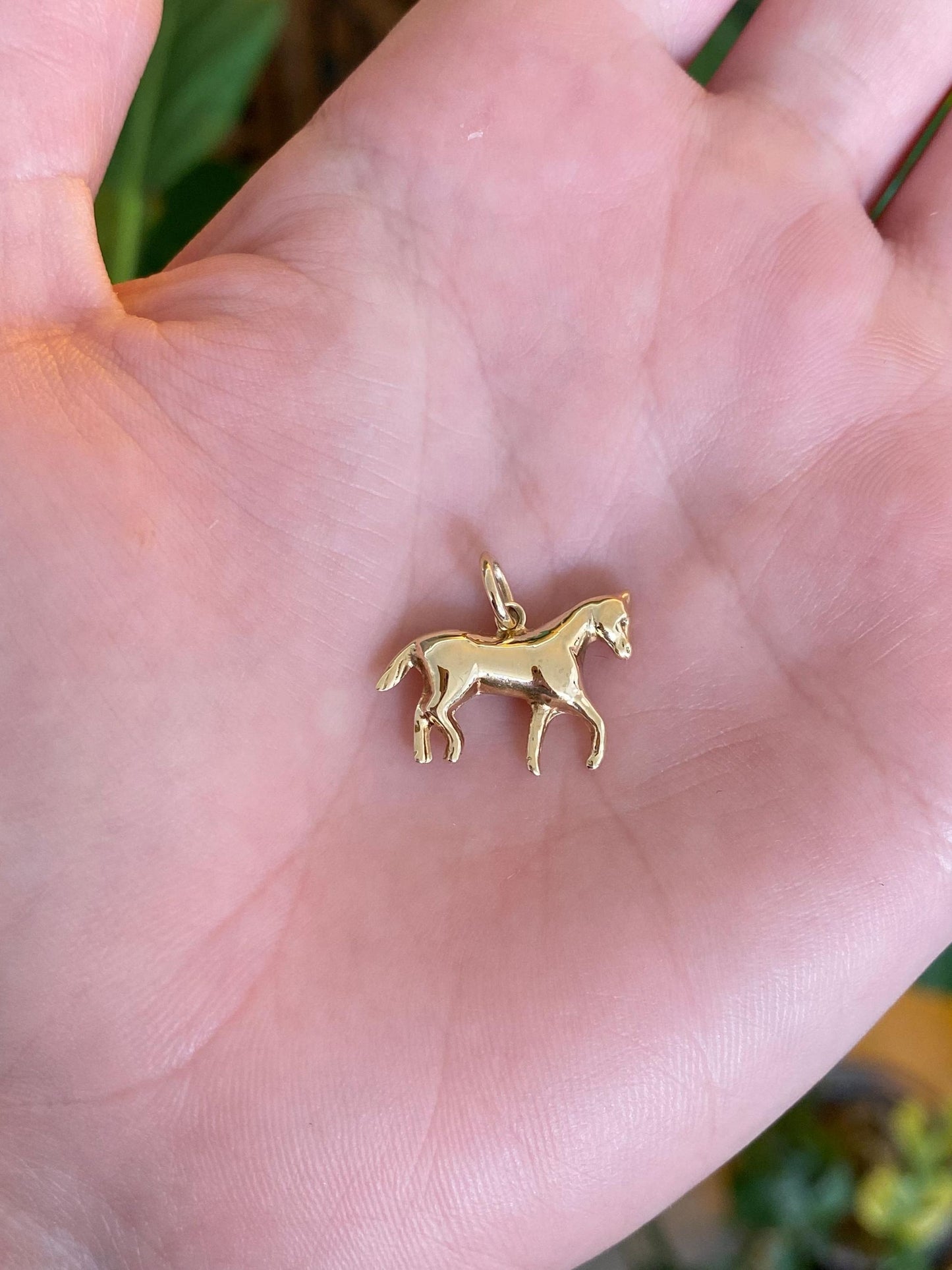 Vintage 14k Yellow Gold Horse Charm