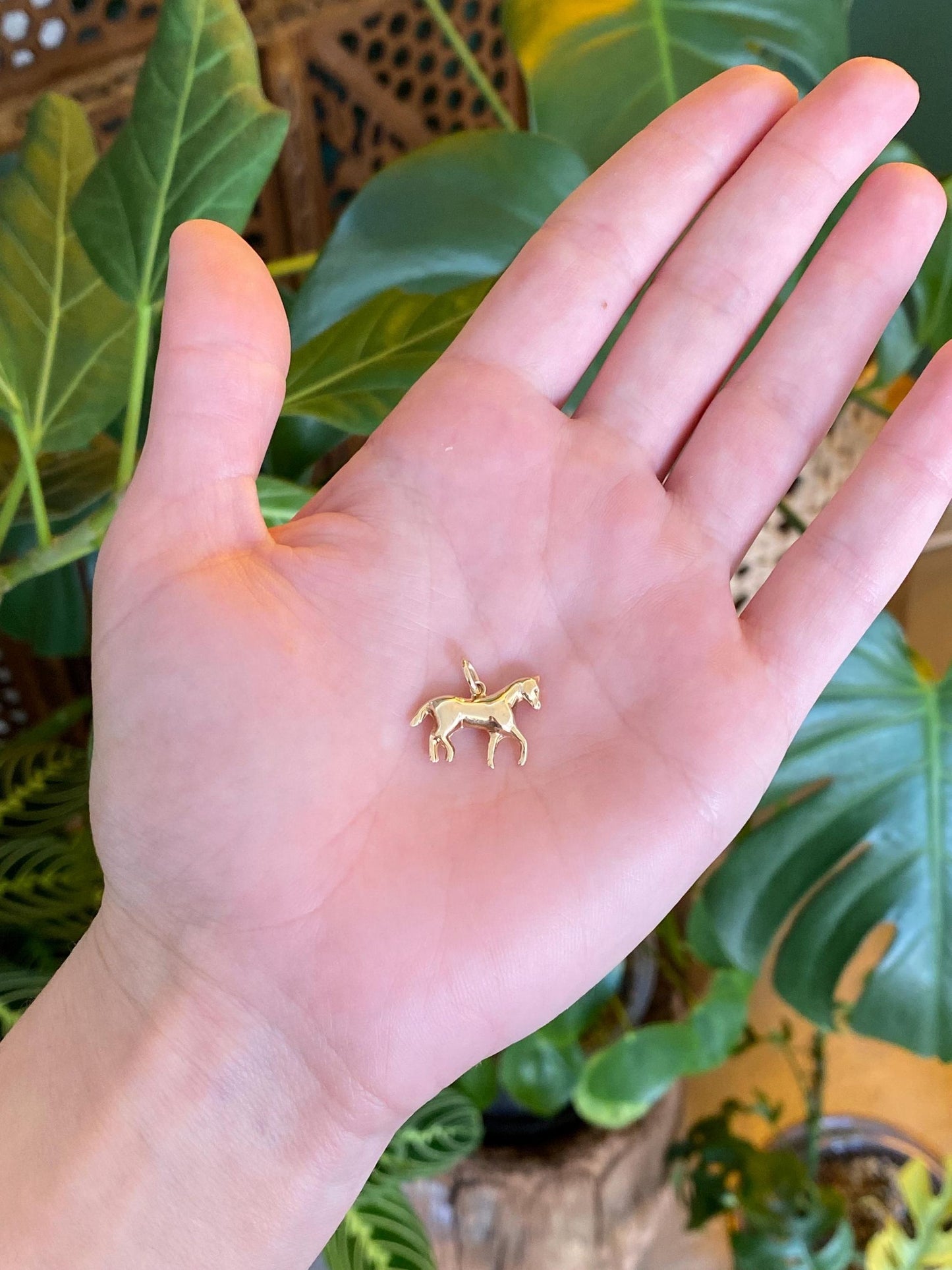 Vintage 14k Yellow Gold Horse Charm