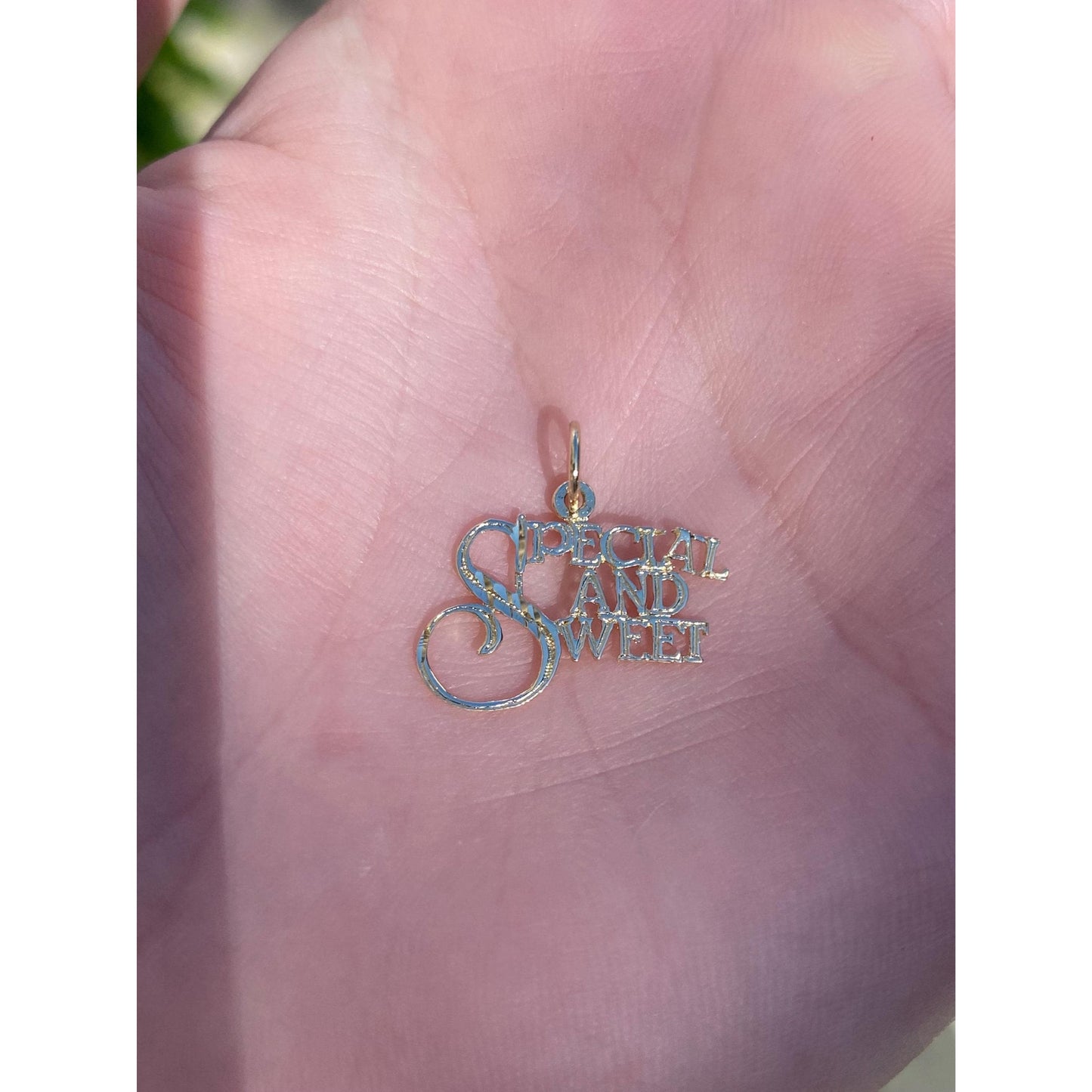 Solid 14k Yellow Gold 'Special & Sweet' Charm