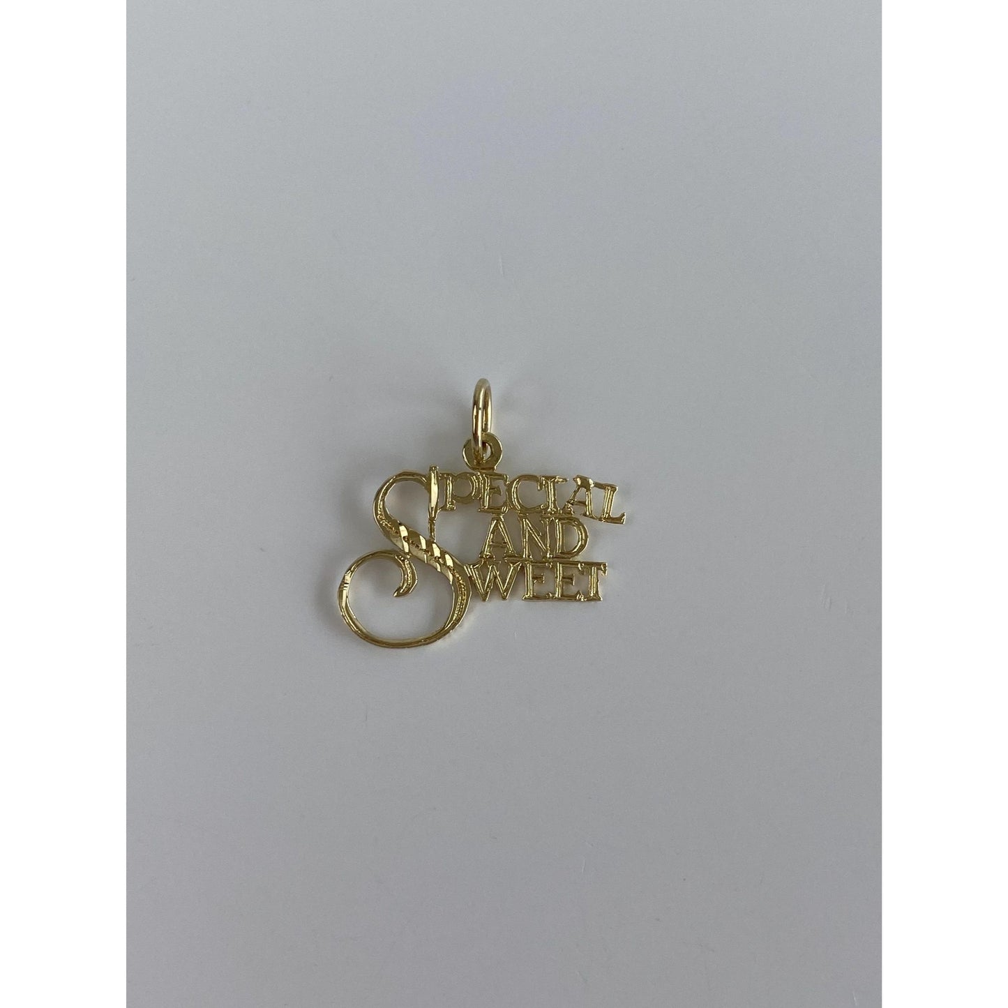 Solid 14k Yellow Gold 'Special & Sweet' Charm