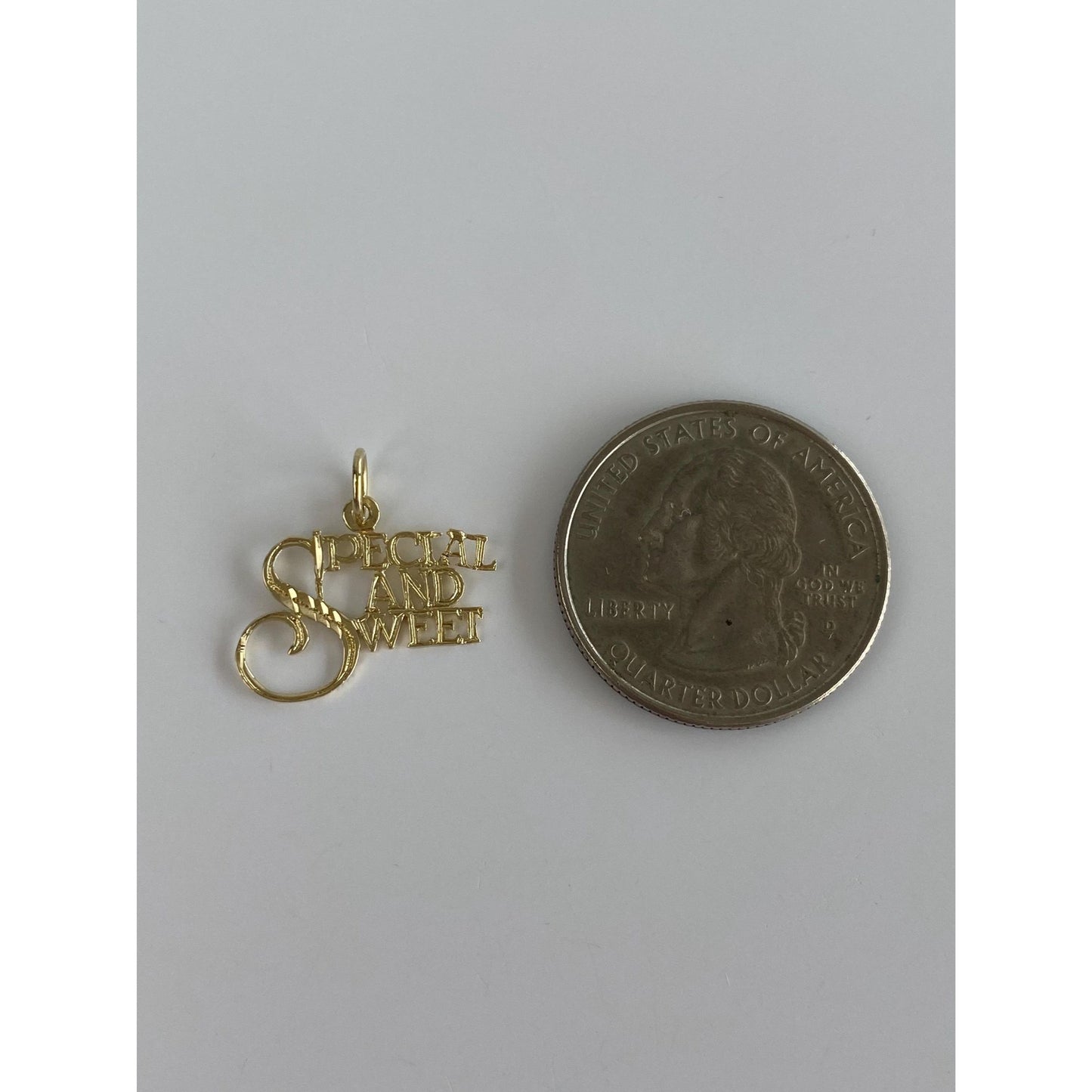 Solid 14k Yellow Gold 'Special & Sweet' Charm