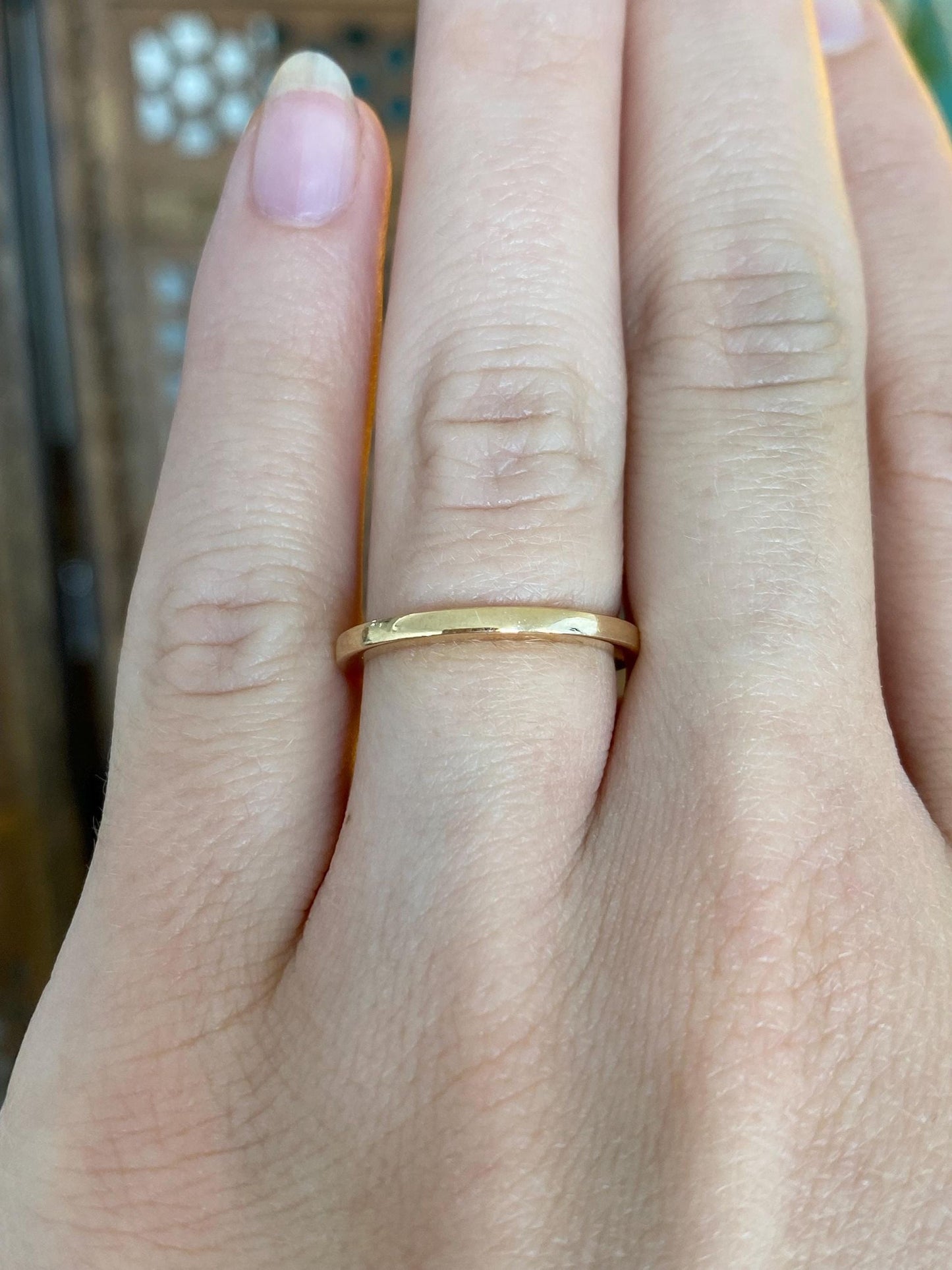 Vintage Solid 18k Yellow Gold Ring Band - Size 5.75