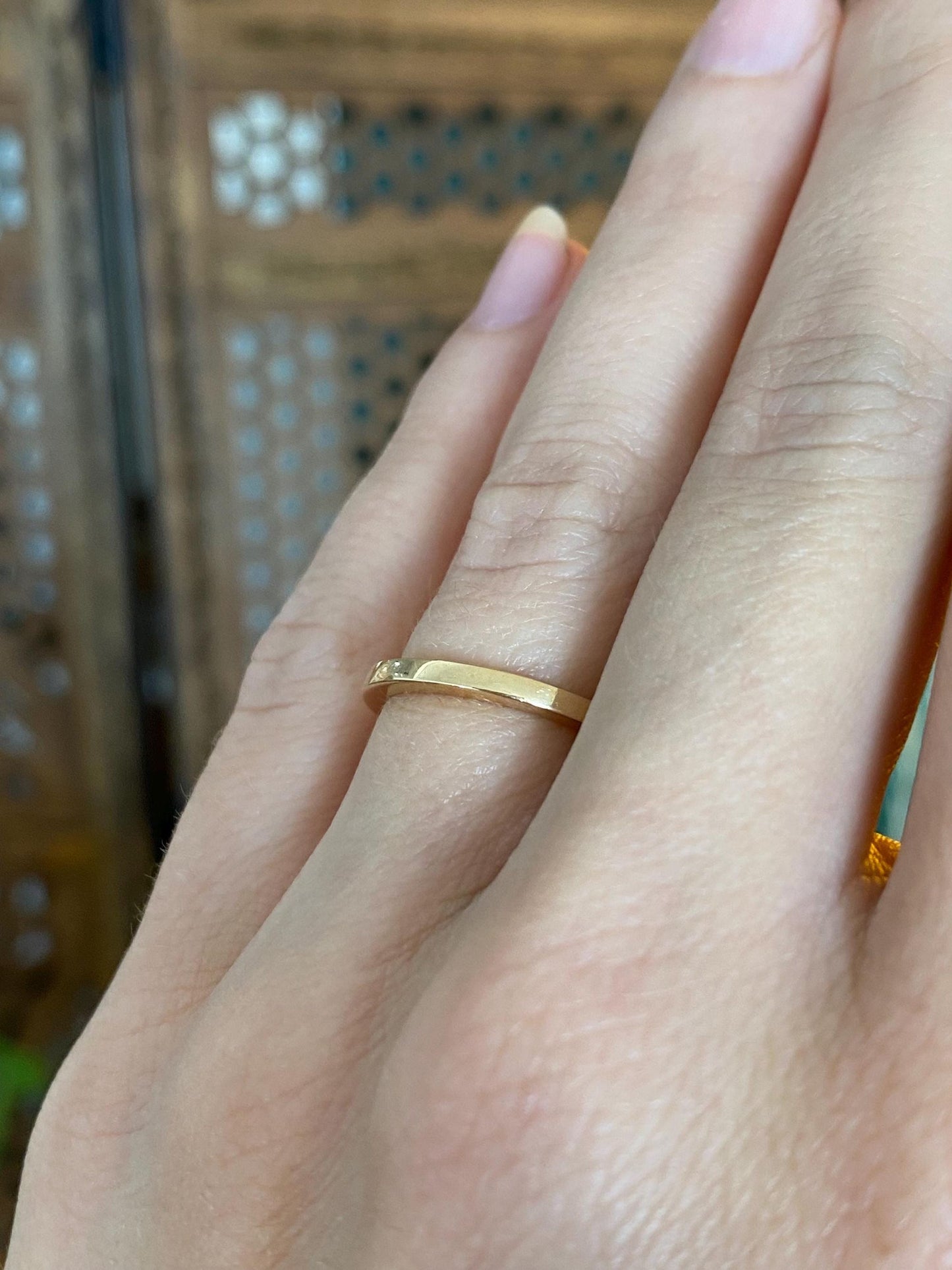 Vintage Solid 18k Yellow Gold Ring Band - Size 5.75