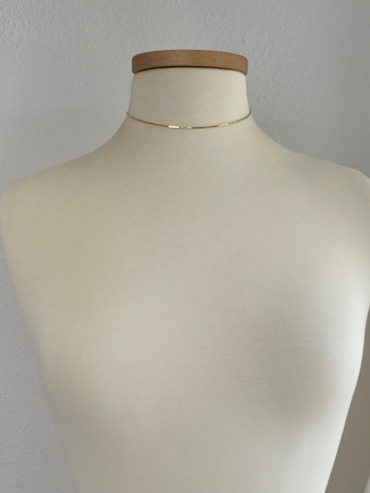 Vintage Solid 14k Yellow Gold Bar Link Necklace - 14.75 inches