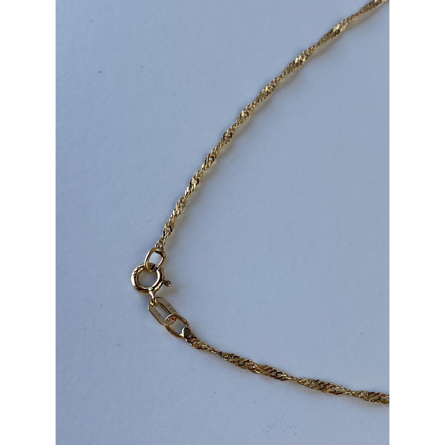 Vintage Solid 14k Yellow Gold Long Twist Chain Necklace - 23.75 inches