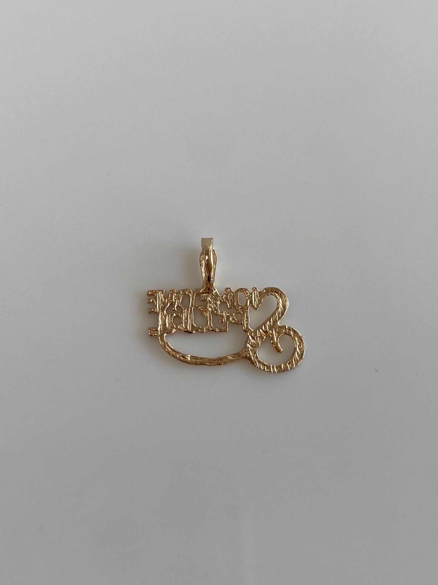 Solid 14k Yellow Gold Diamond Cut 'Someone Special' Charm