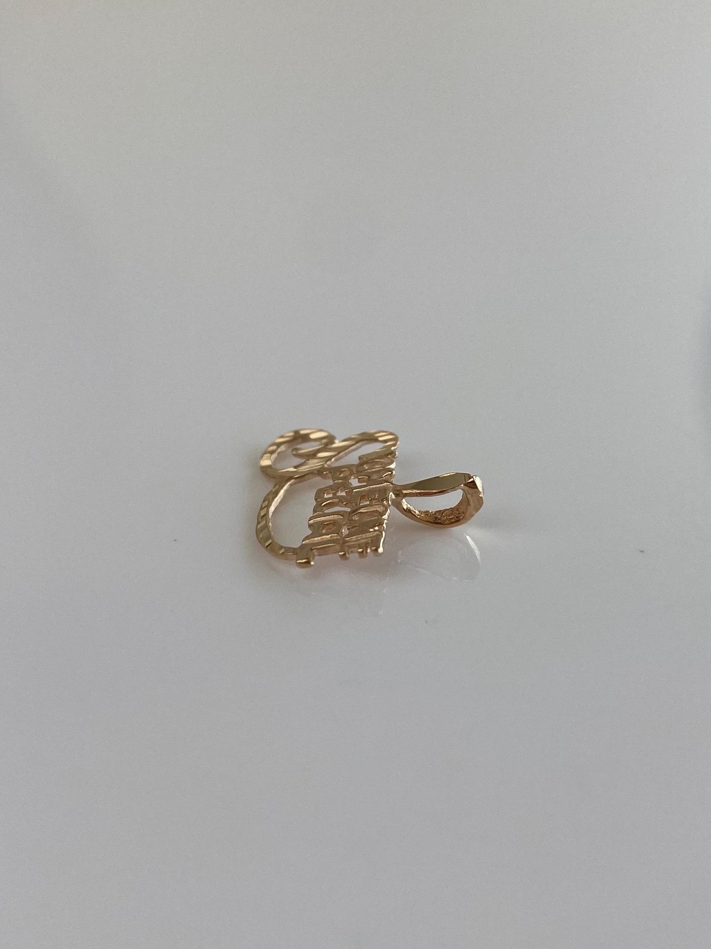 Solid 14k Yellow Gold Diamond Cut 'Someone Special' Charm