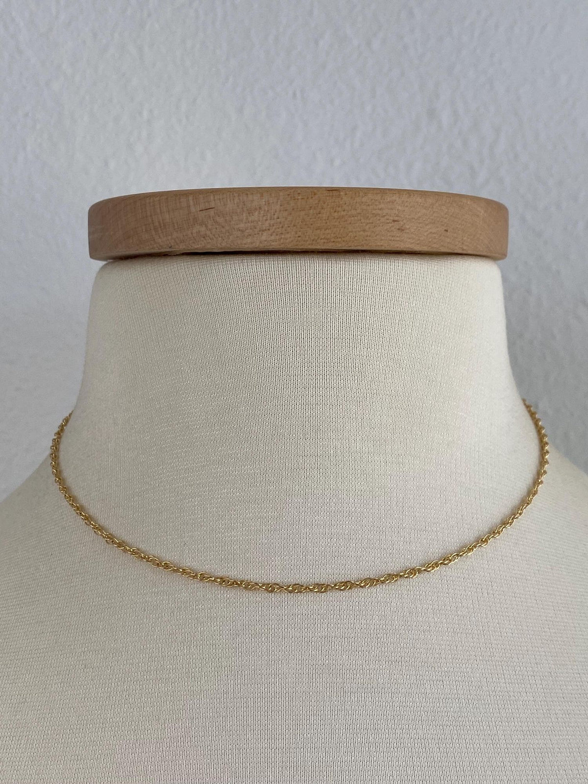 Vintage Solid 14k Yellow Gold Chain Necklace - 16 inches
