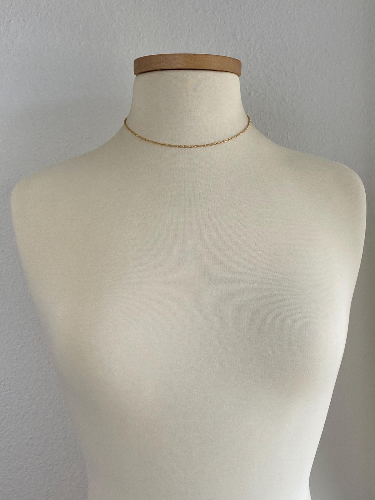 Vintage Solid 14k Yellow Gold Chain Necklace - 16 inches