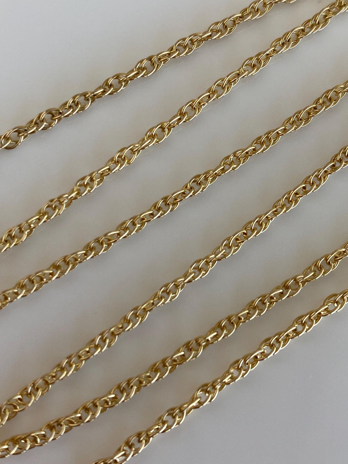 Vintage Solid 14k Yellow Gold Chain Necklace - 16 inches