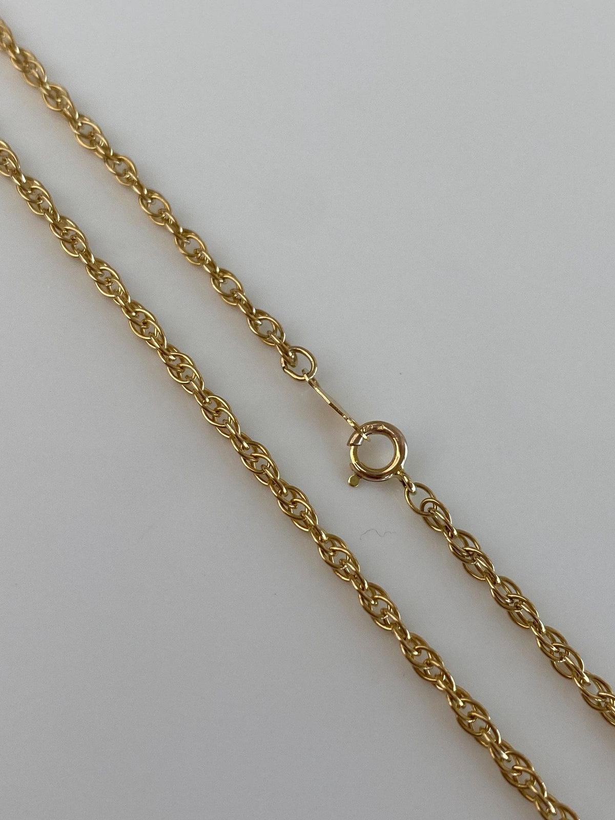 Vintage Solid 14k Yellow Gold Chain Necklace - 16 inches