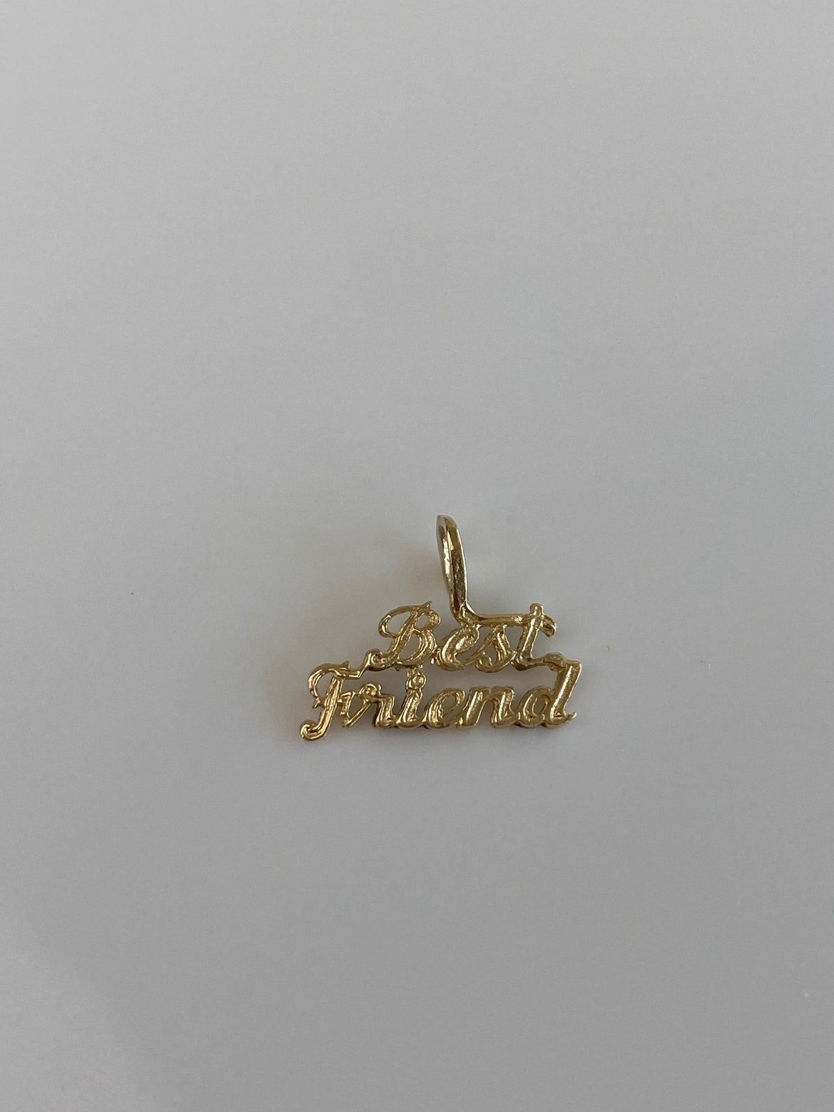 Vintage Solid 14k Yellow Gold Best Friend Charm