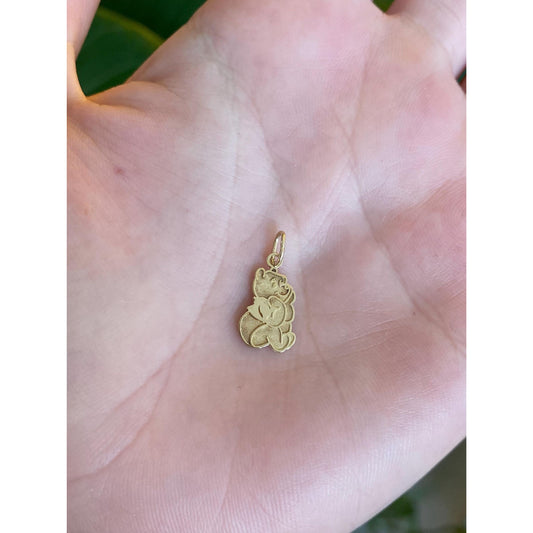 Solid 14k Yellow Gold Winnie The Pooh Charm