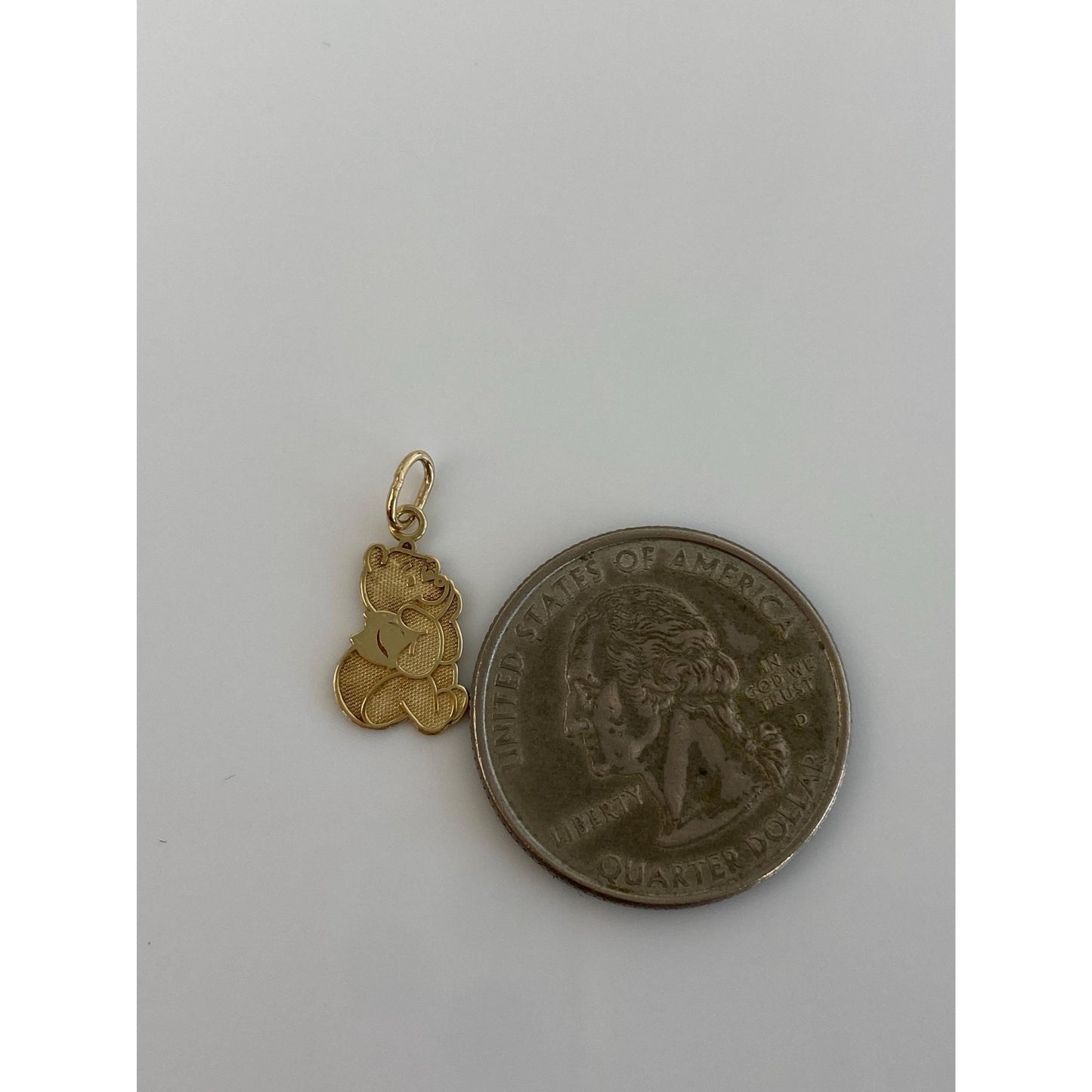 Solid 14k Yellow Gold Winnie The Pooh Charm
