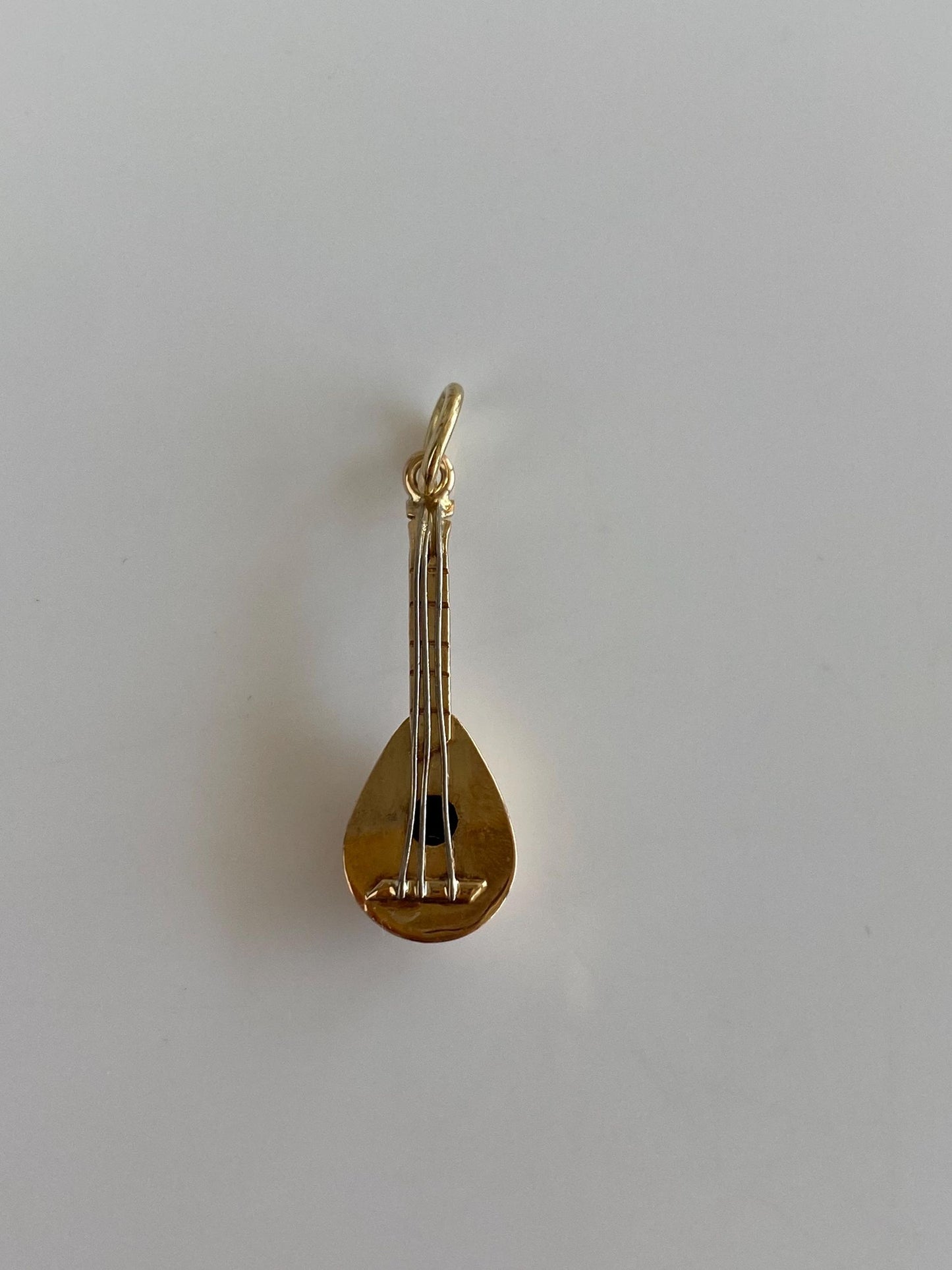 Vintage 18k Yellow Gold Guitar Charm