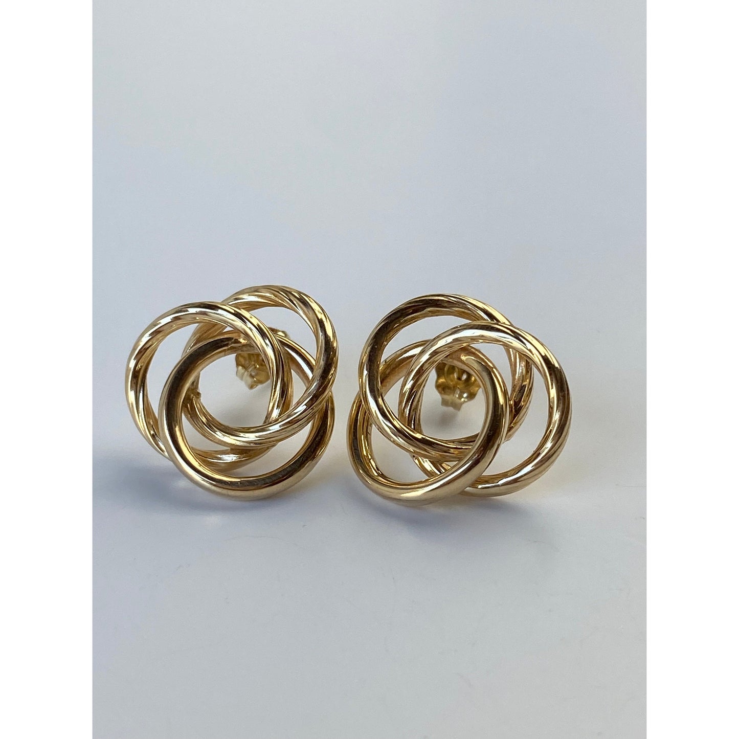 Vintage 14k Yellow Gold Knot Stud Earrings