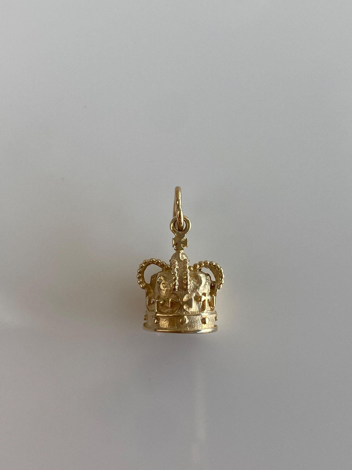Vintage Solid 14k Yellow Gold Crown Charm