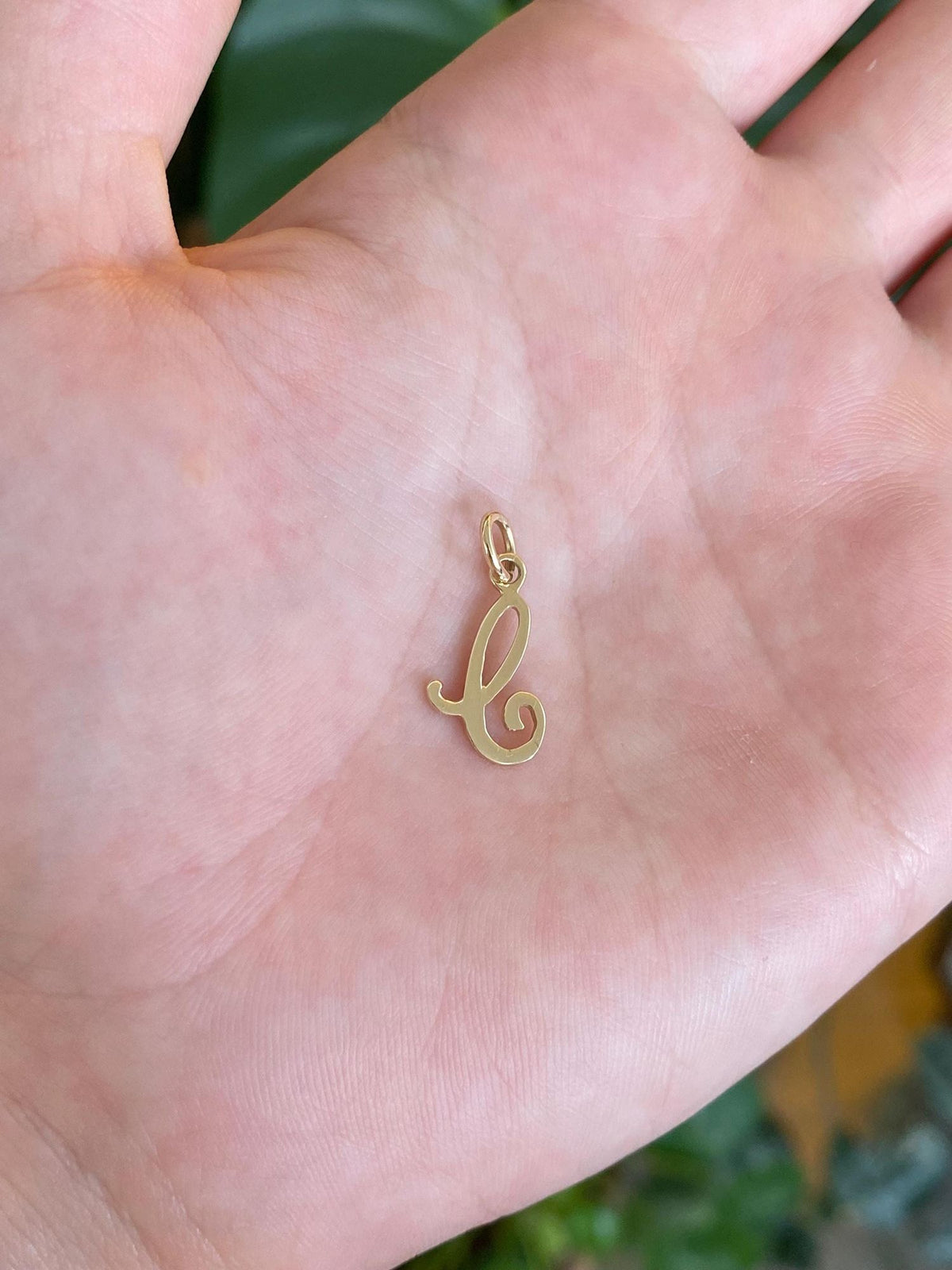 Solid 14k Yellow Gold Initial 'E' Charm