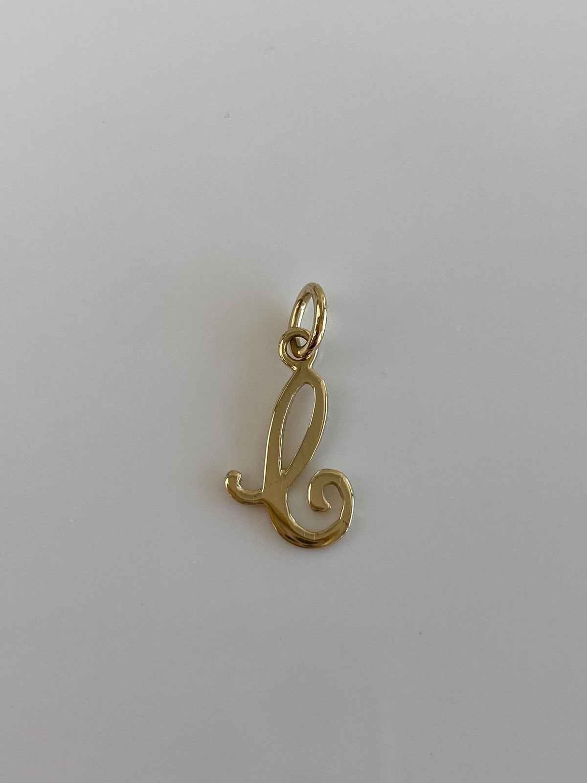 Solid 14k Yellow Gold Initial 'E' Charm