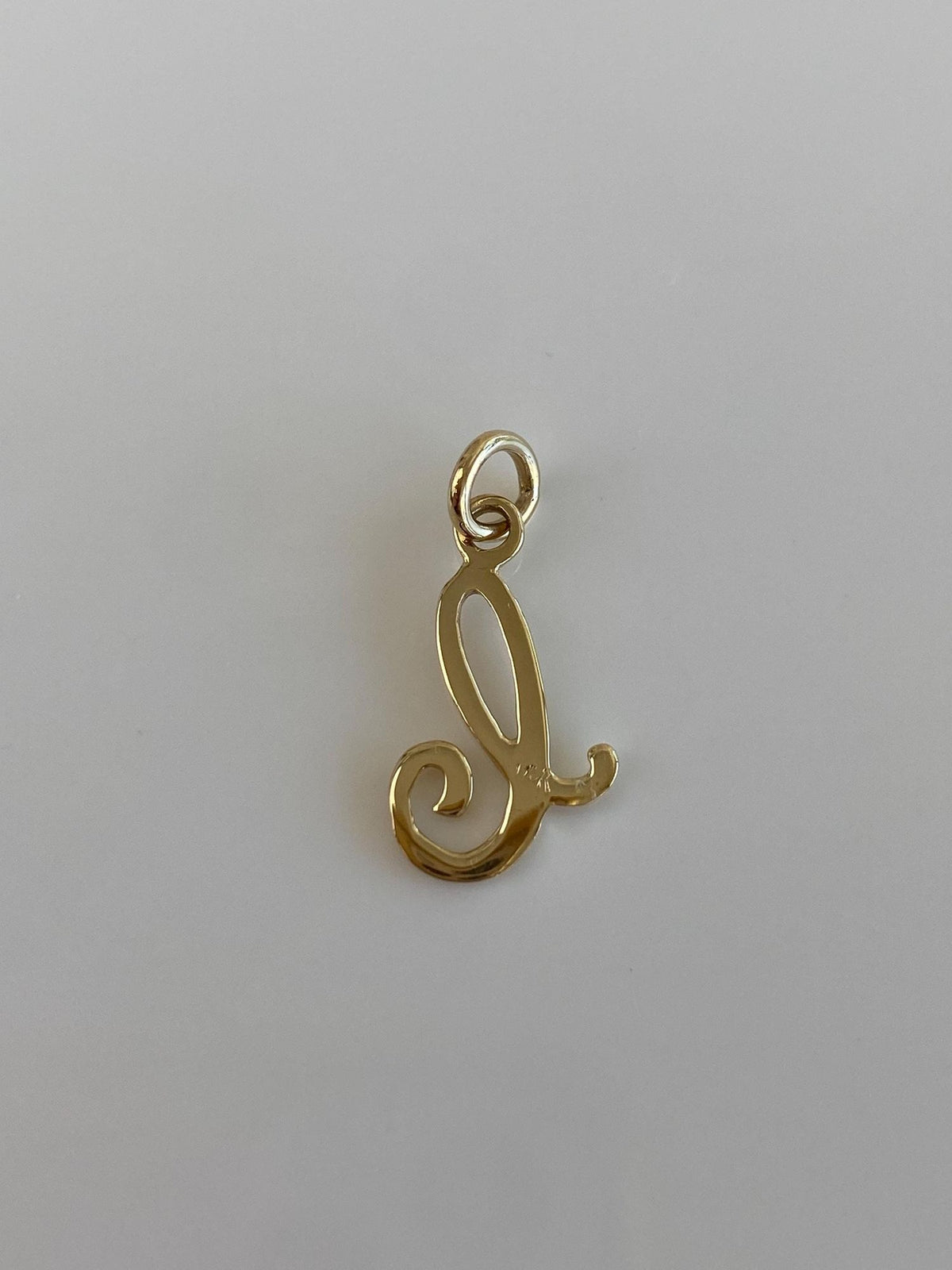 Solid 14k Yellow Gold Initial 'E' Charm
