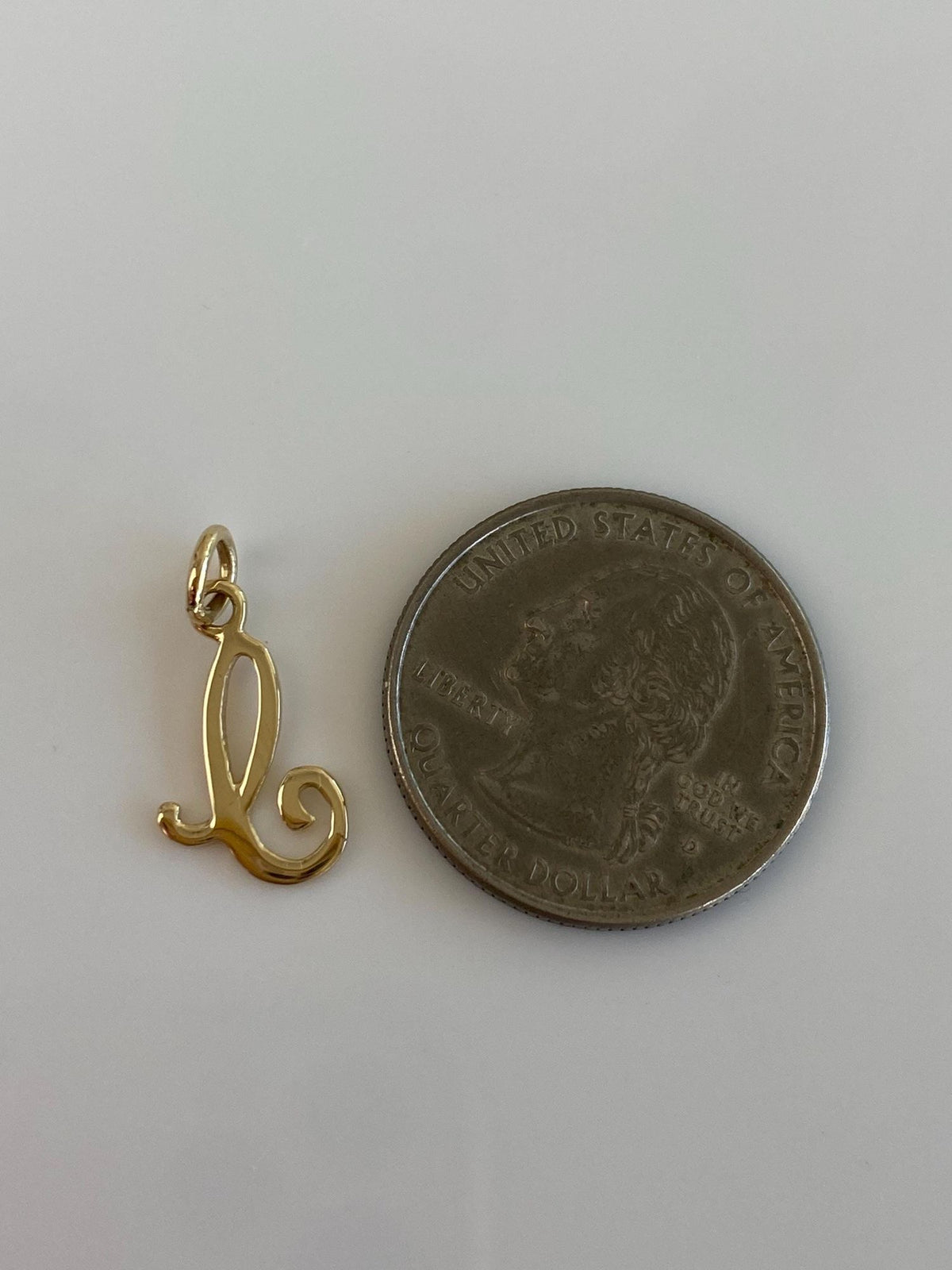 Solid 14k Yellow Gold Initial 'E' Charm