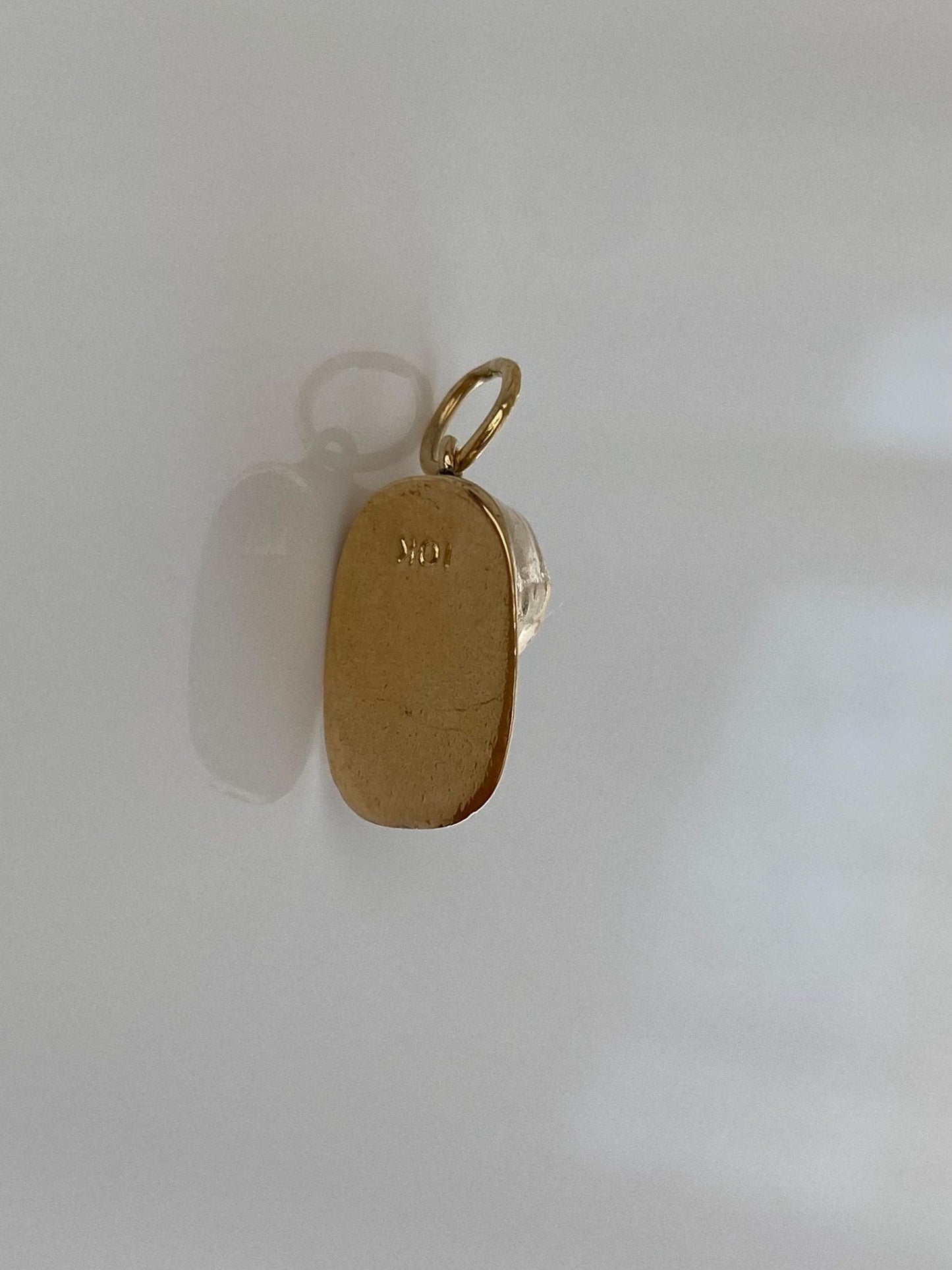 Vintage Solid 10k Yellow Gold Baby Shoes Charm